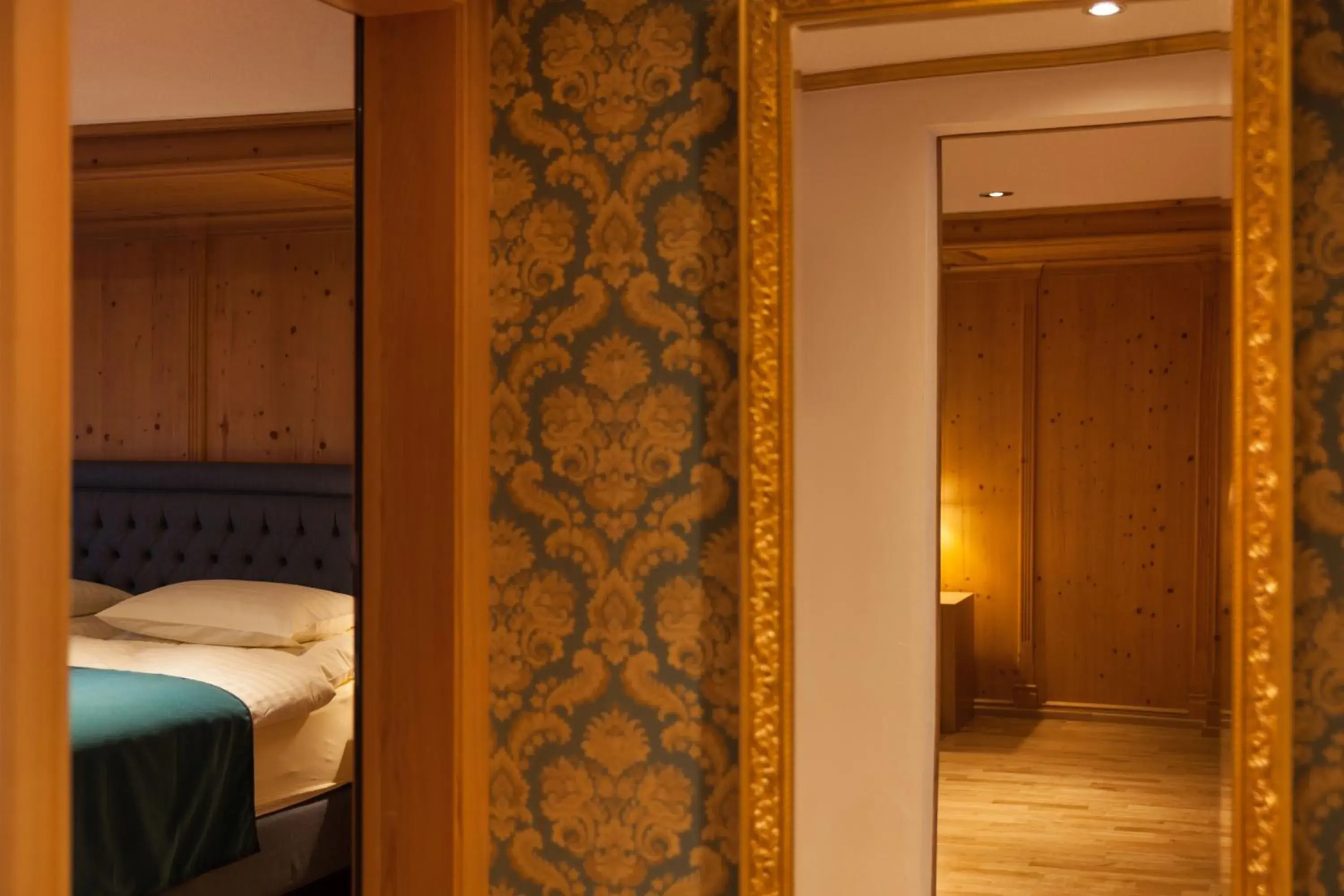 Decorative detail, Bed in Hotel Walliserhof Zermatt