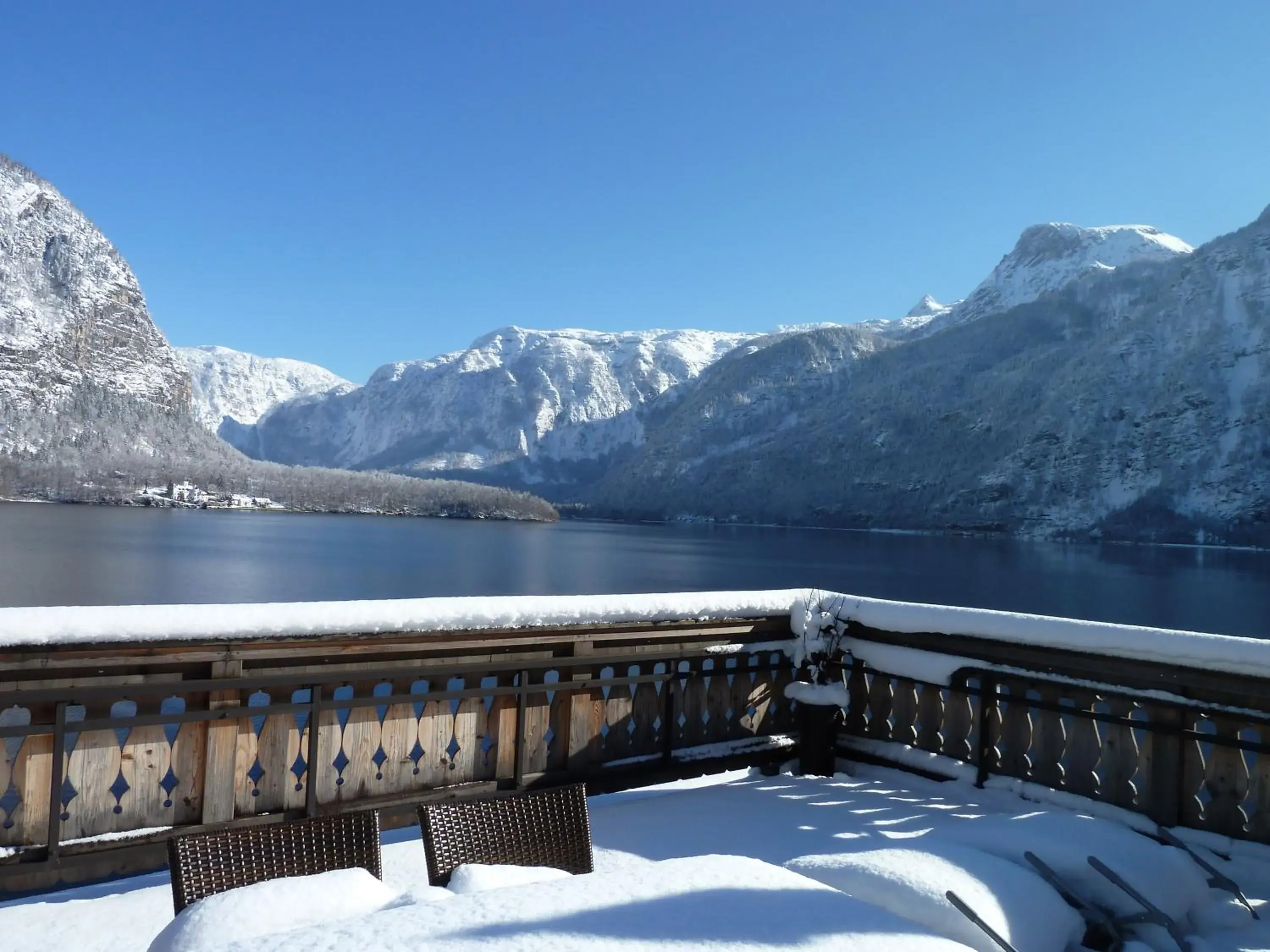 Balcony/Terrace, Winter in Seehotel Grüner Baum