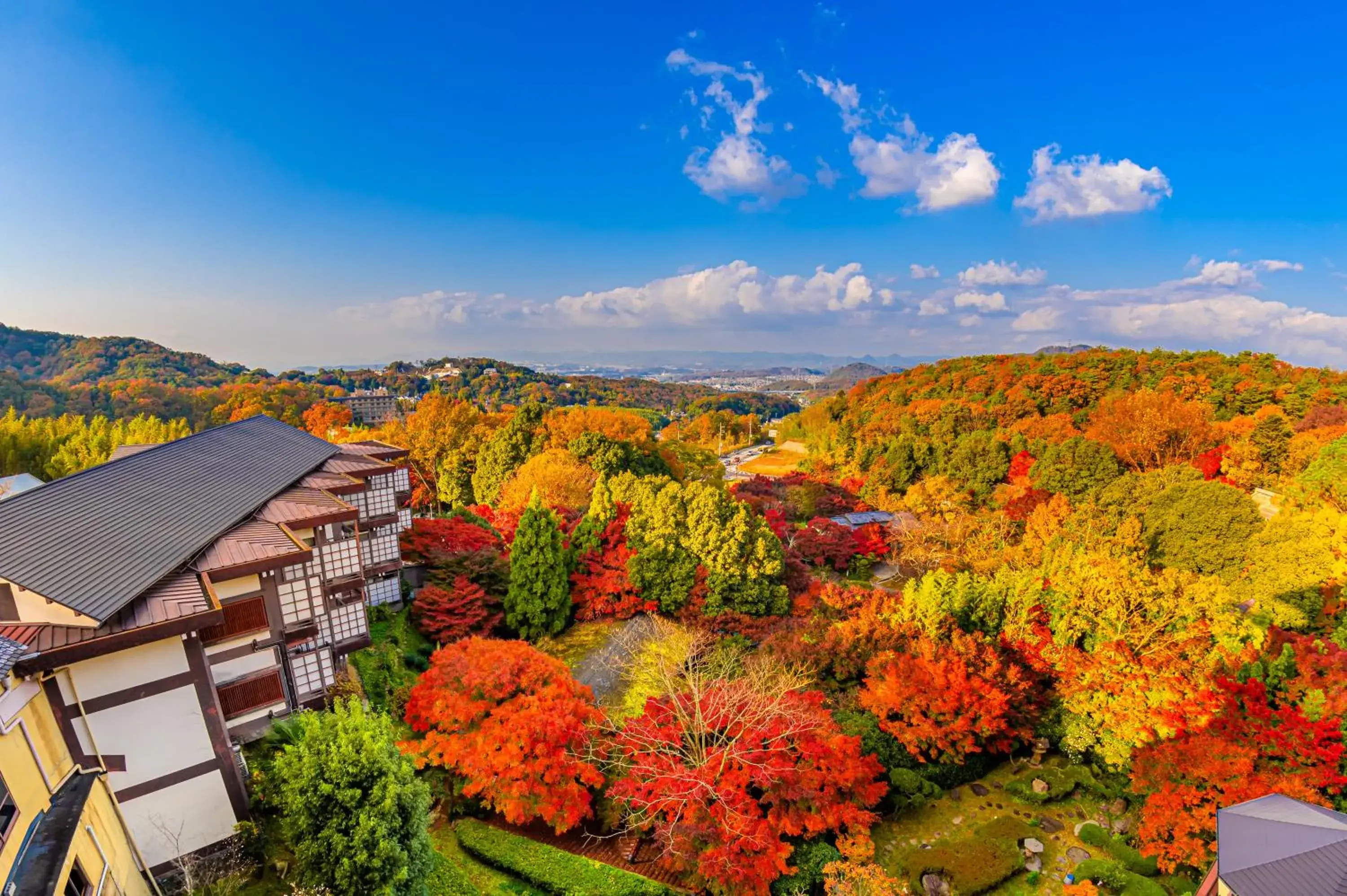 Natural landscape in Arima Onsen Motoyu Kosenkaku