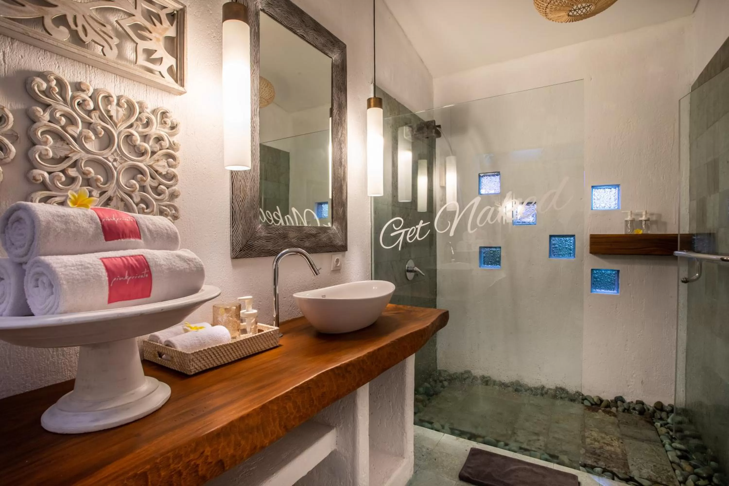 Shower in PinkPrivate Sanur - for Cool Adults Only