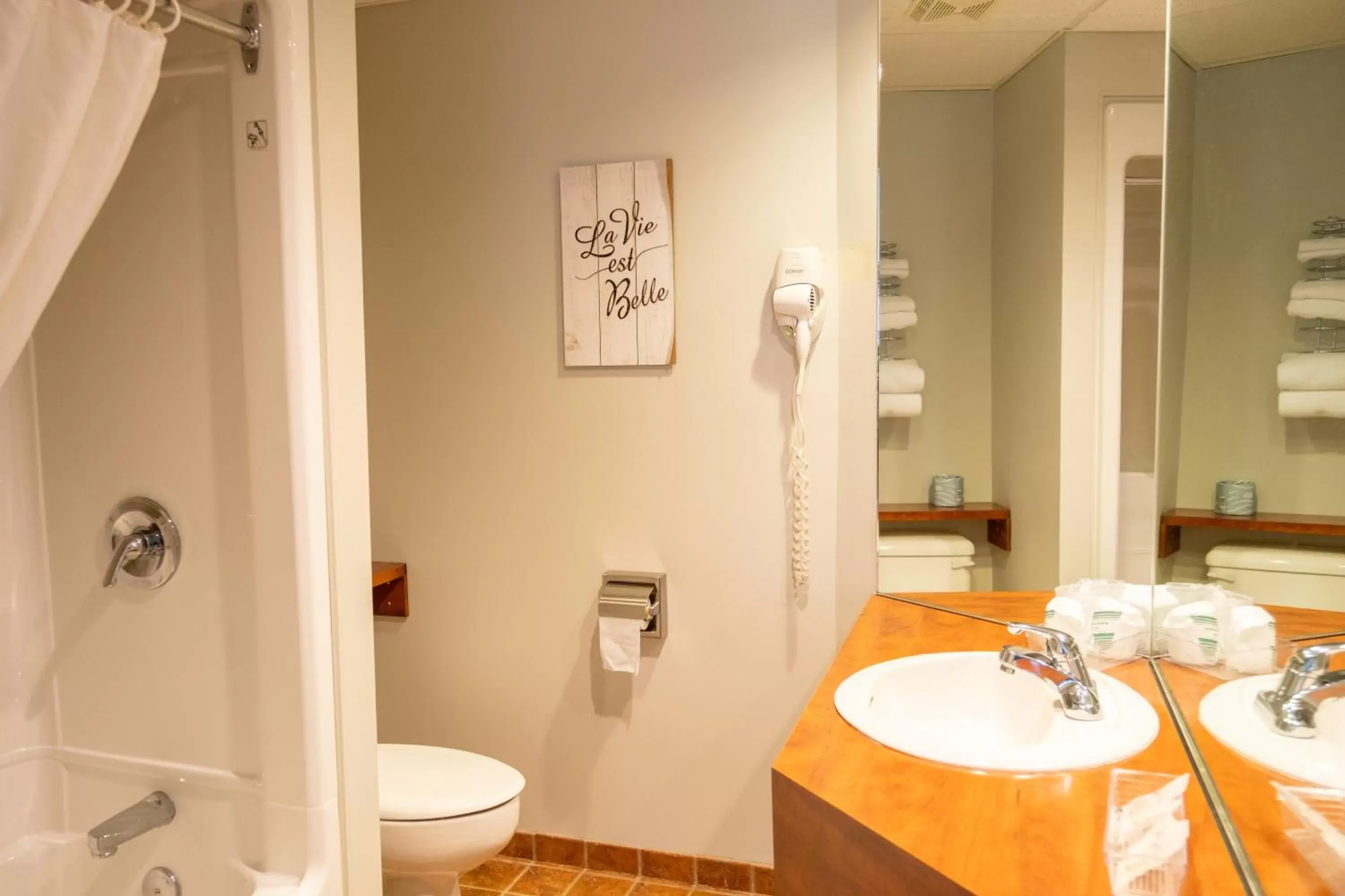 Bathroom in Motel Le Voyageur