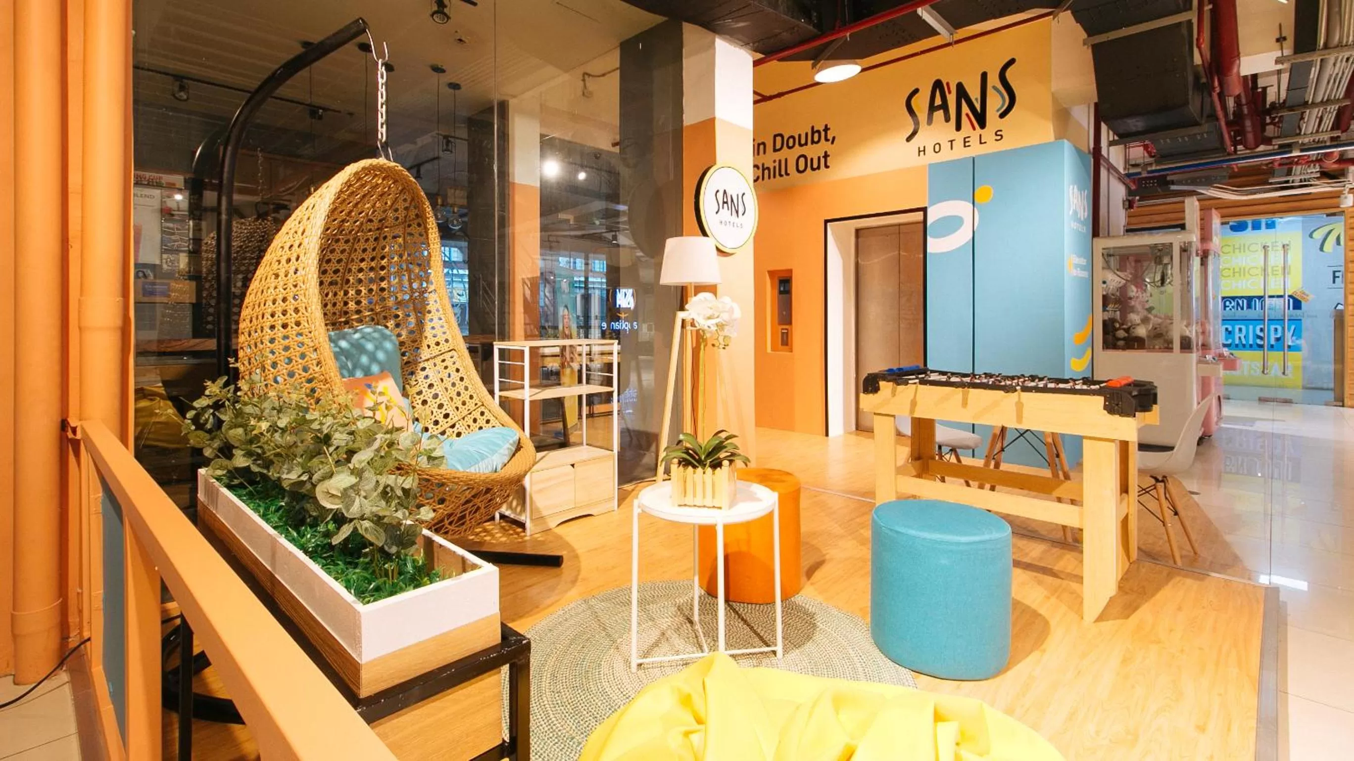 Seating area in Sans Hotel Laperal Manila