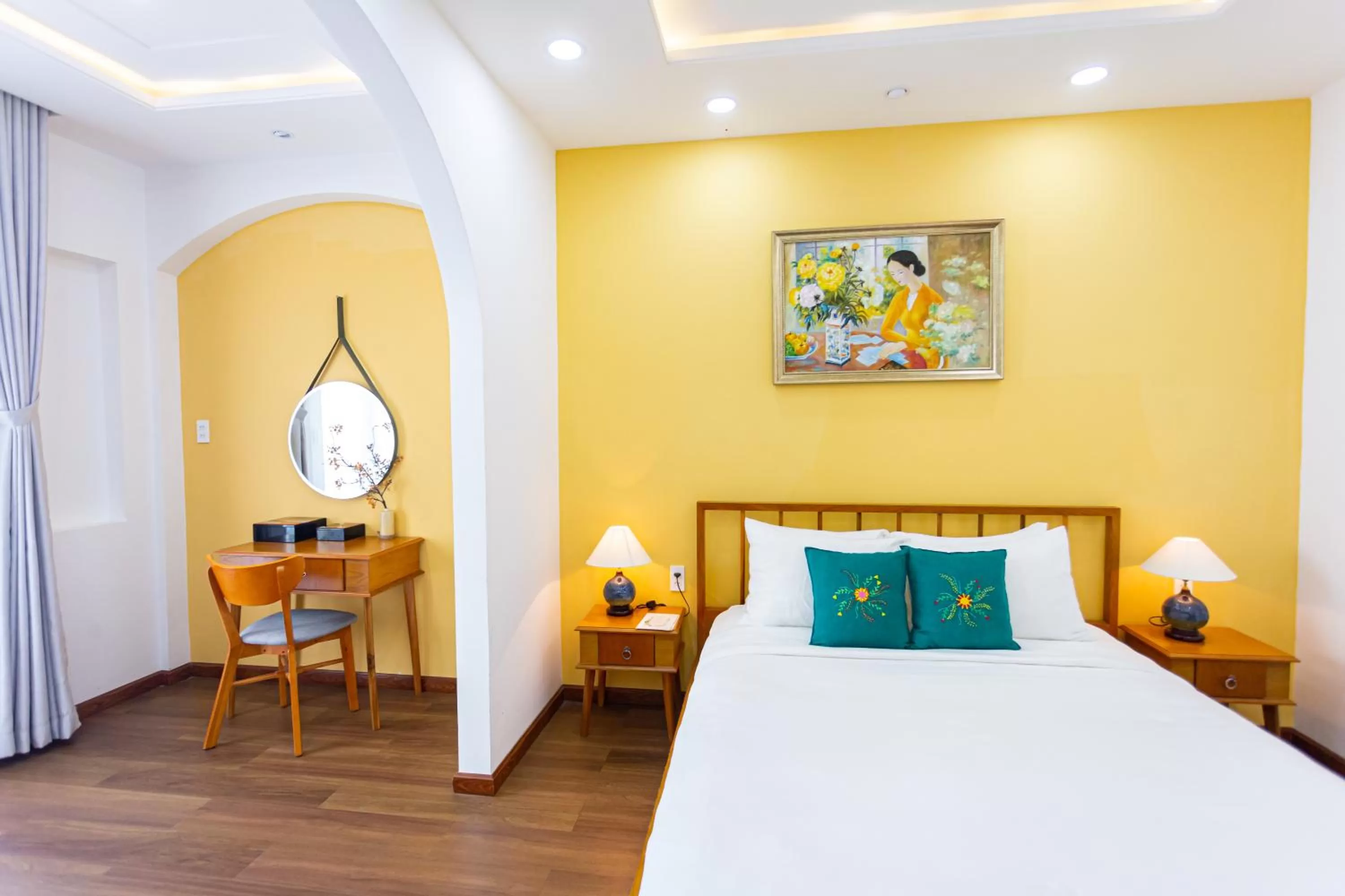 Decorative detail, Bed in Chez Mimosa Local