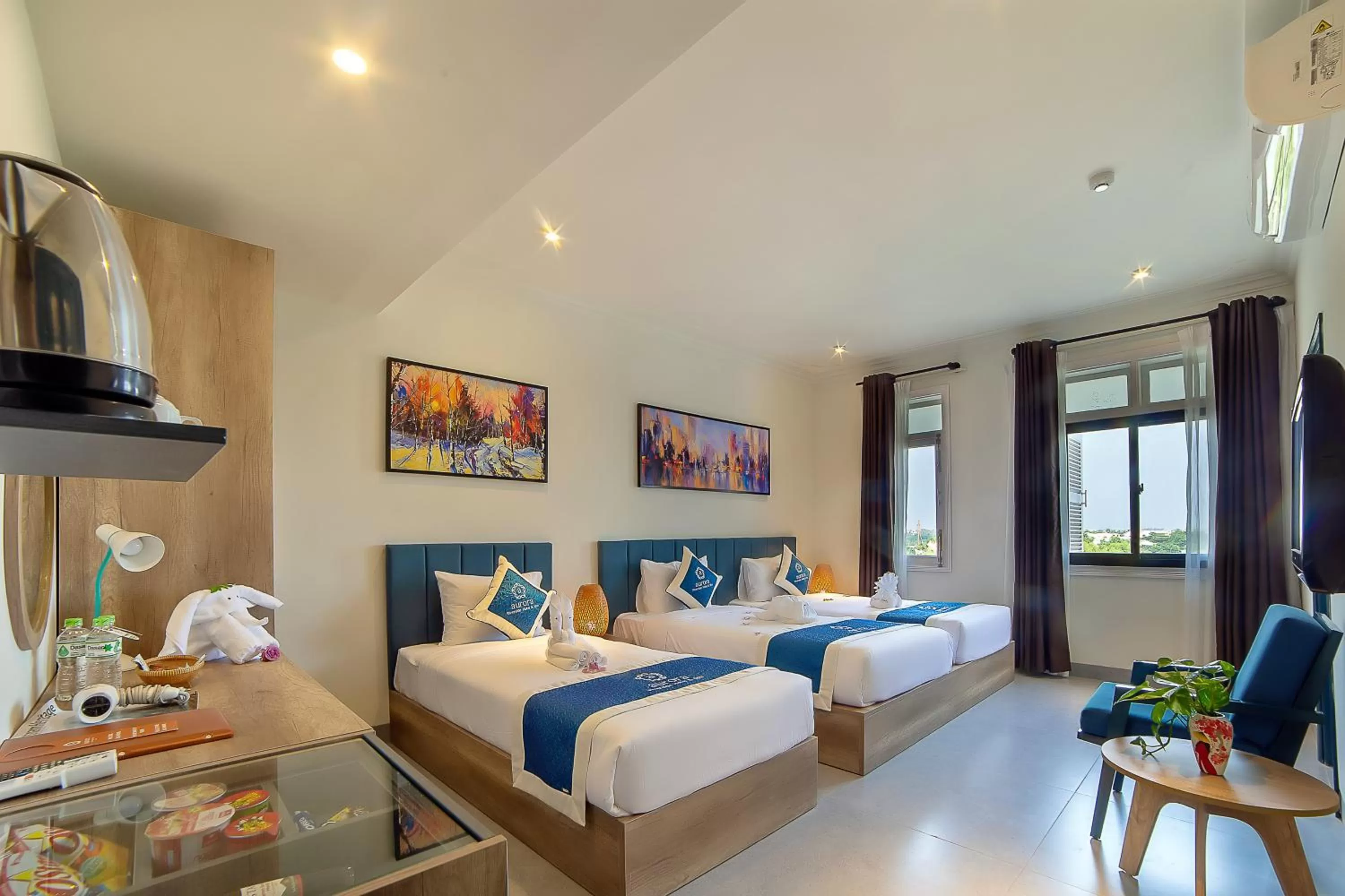 Bed in Hoi An Aurora Riverside Hotel and Spa