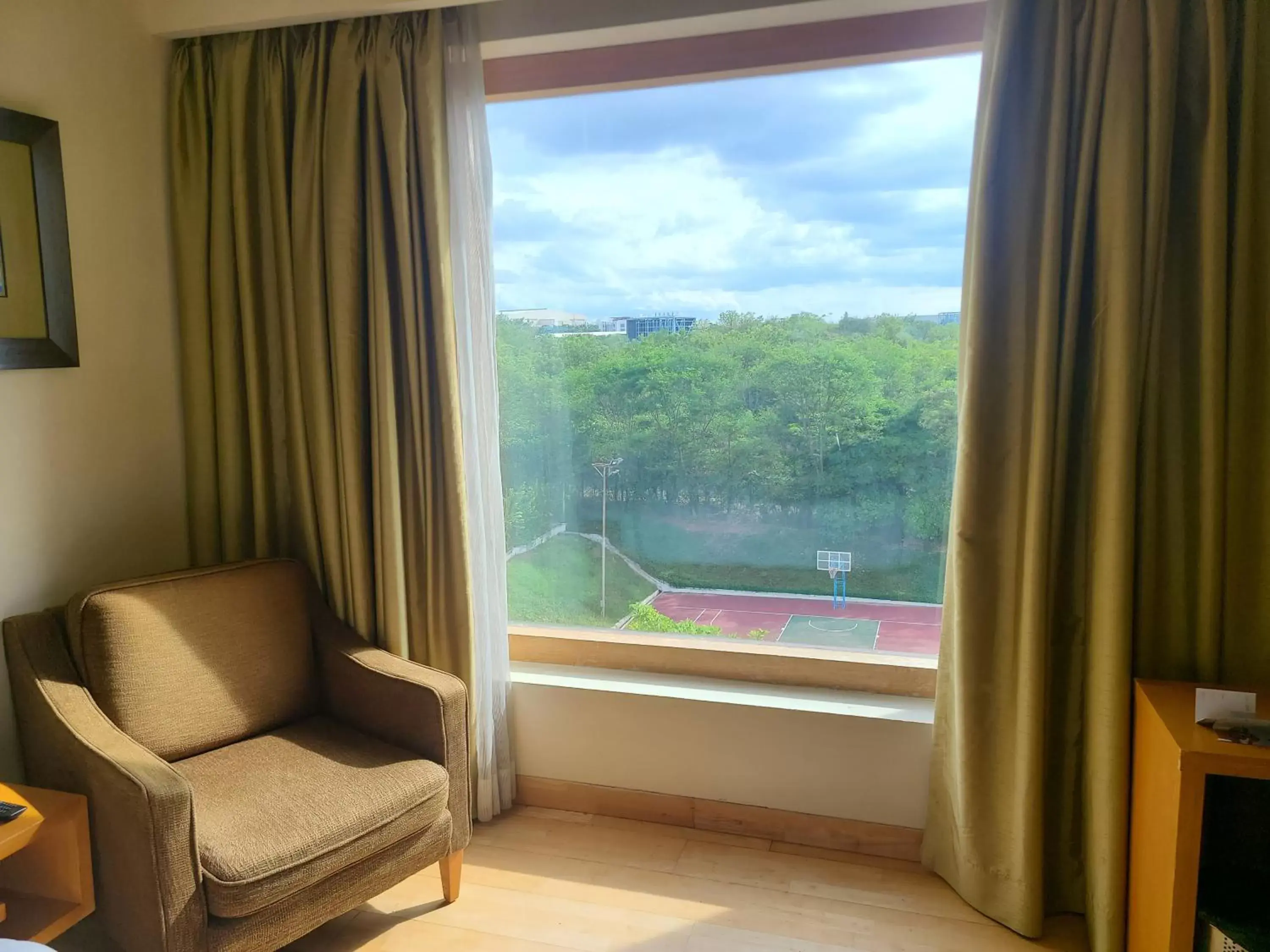 Seating area in Novotel Hyderabad Airport