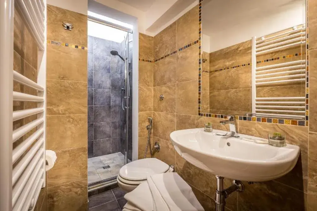 Shower, Bathroom in Hotel Ferretti