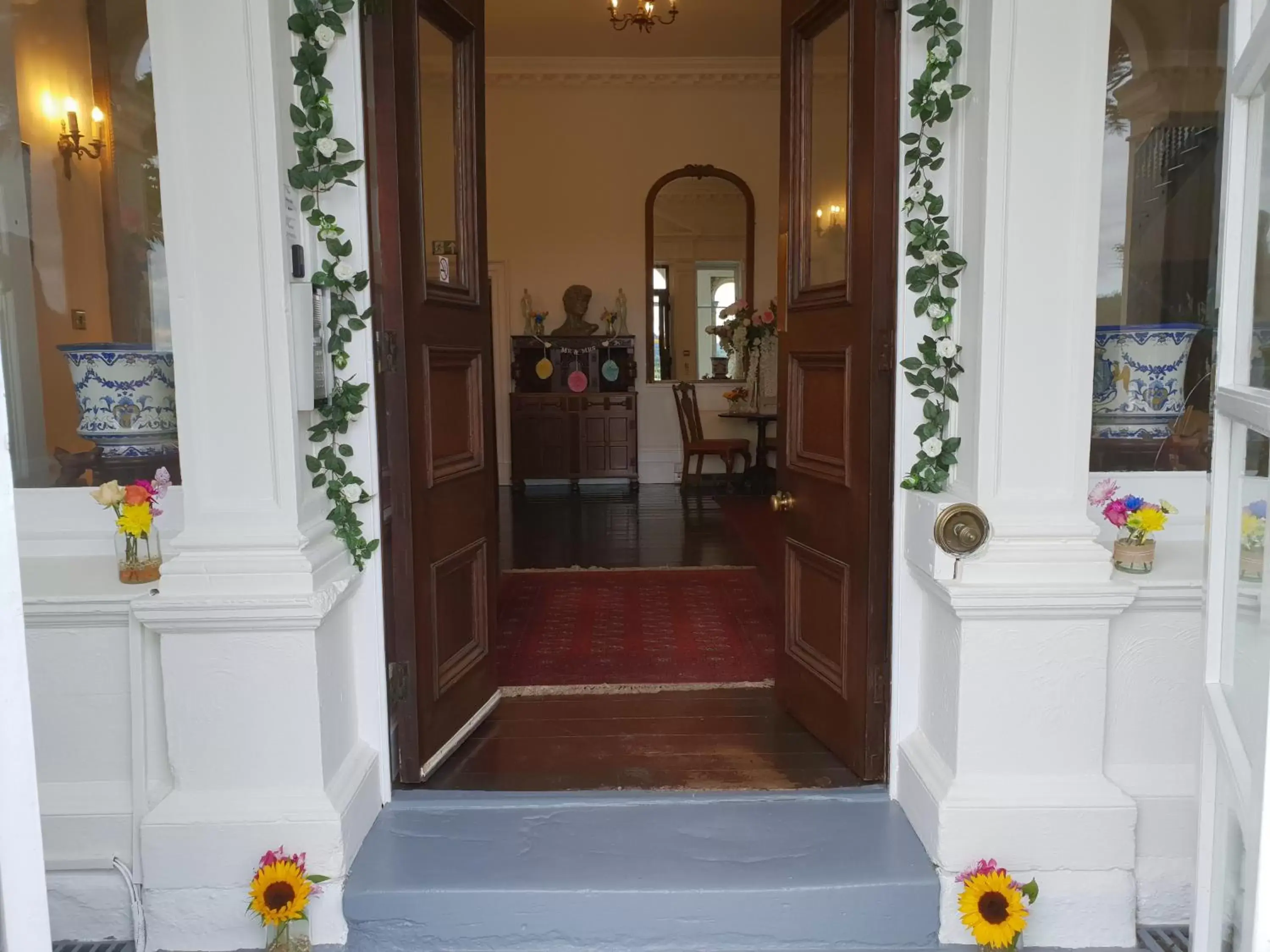 Facade/entrance in Longworth Hall Hotel