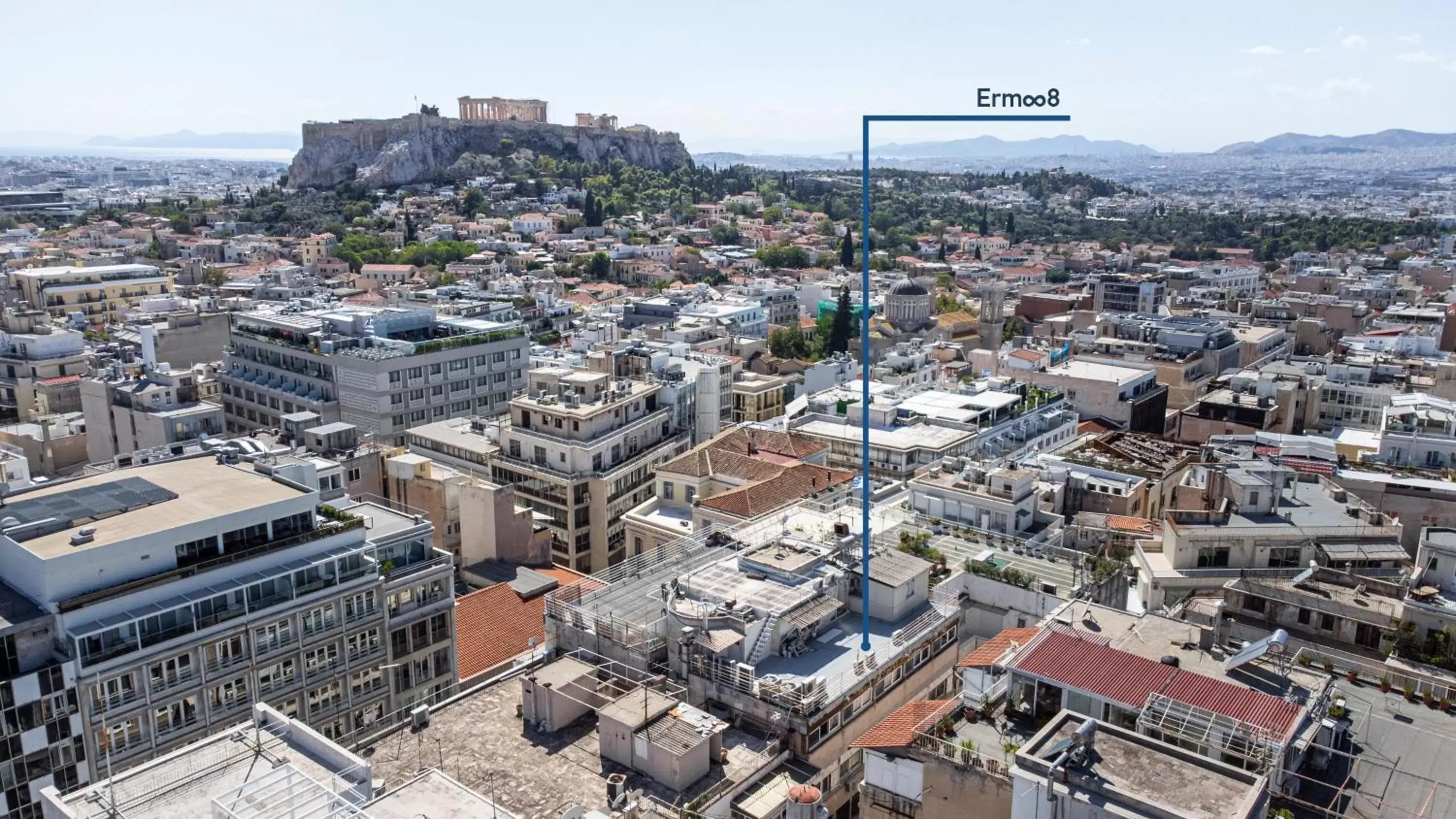 Location, Bird's-eye View in Ermoo Athens Modern Living