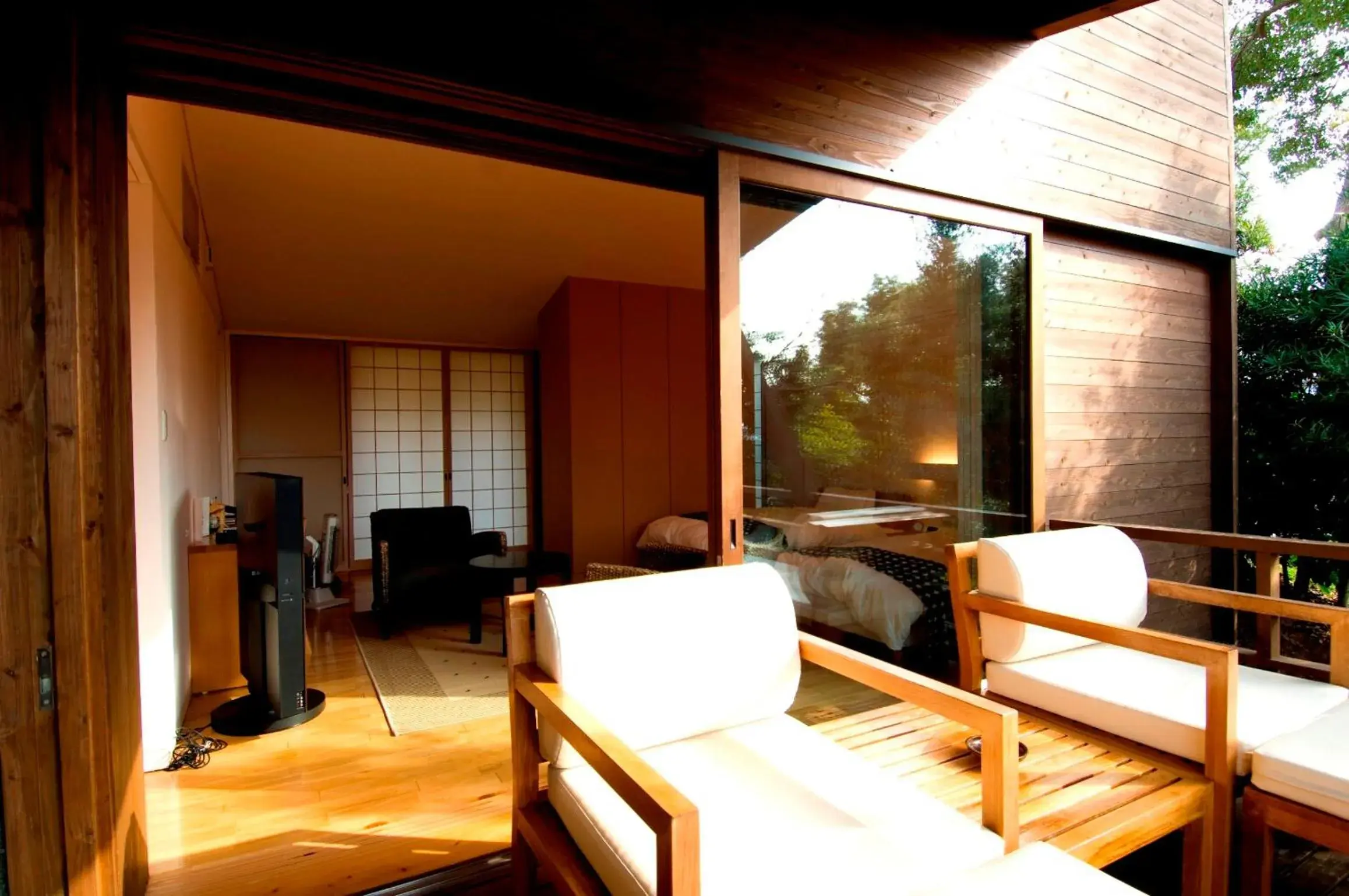 Balcony/Terrace, Seating Area in Satsuki Bessou Ryokan