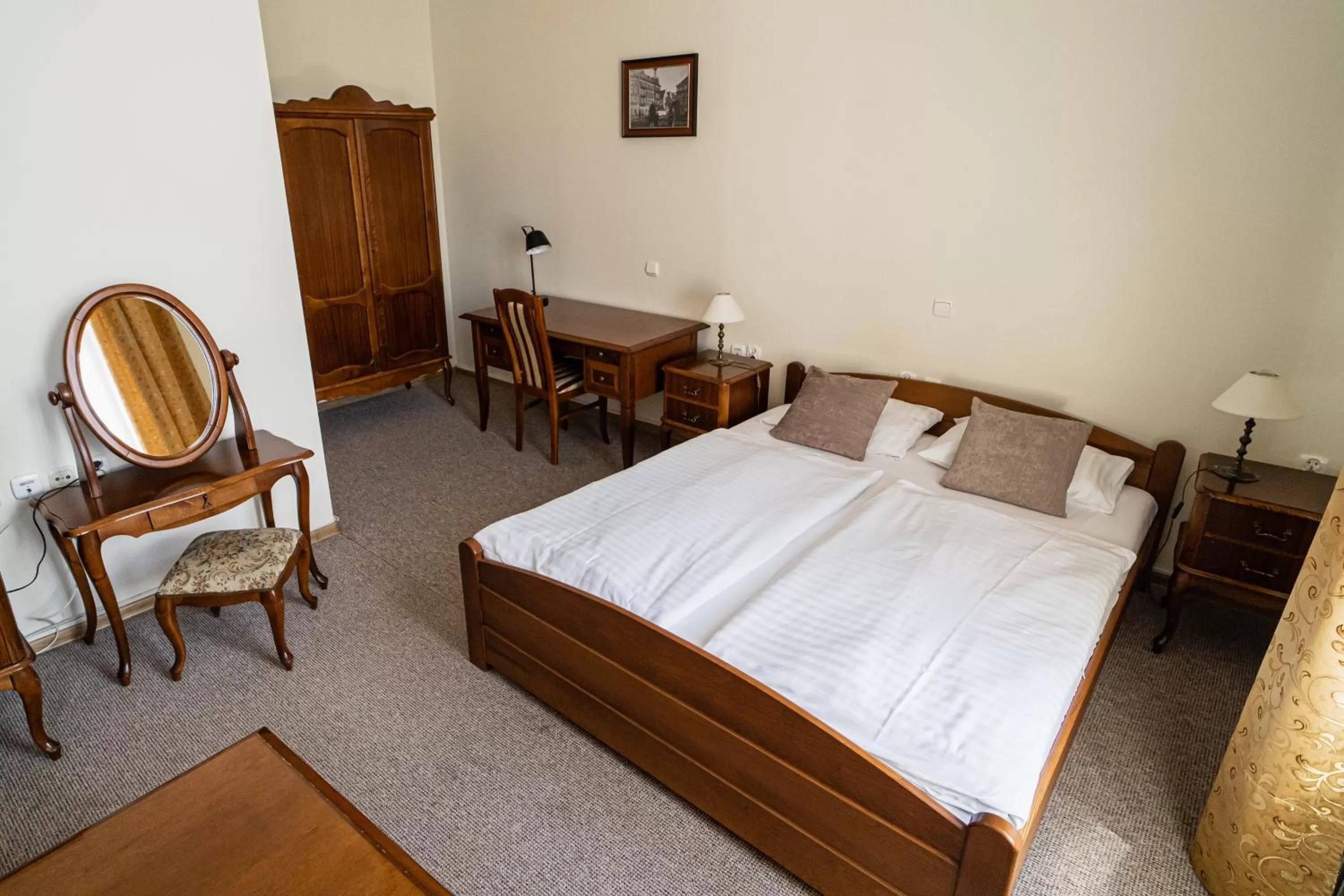 Bed in Hotel Polonia