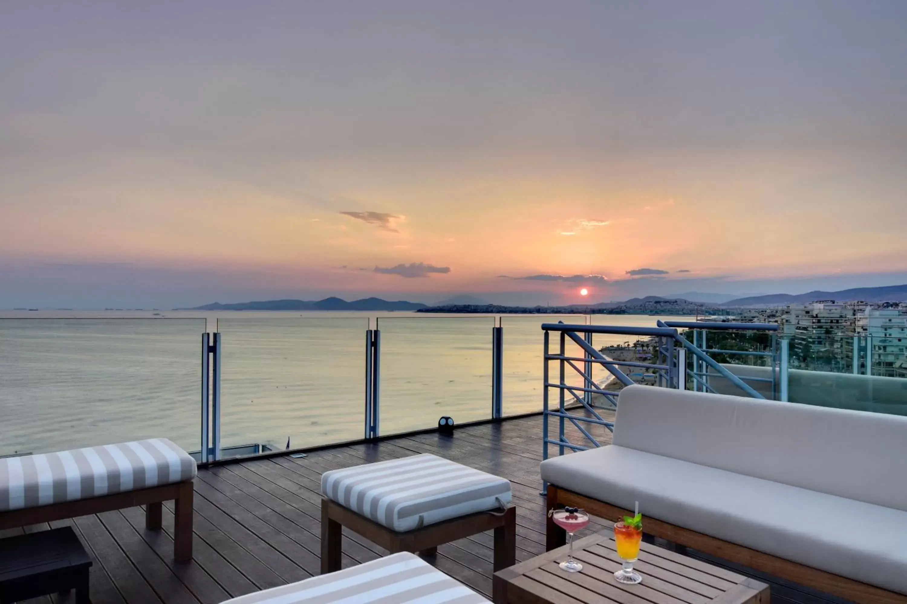 Sea view, Balcony/Terrace in Poseidon Athens Hotel