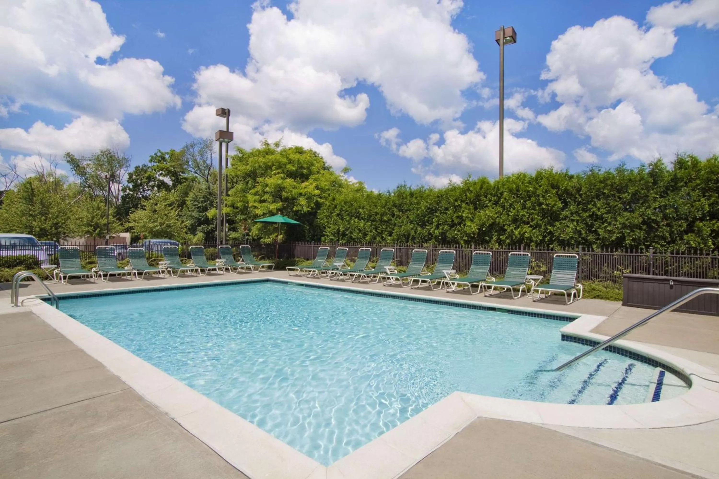 Pool view in Hampton Inn Middletown