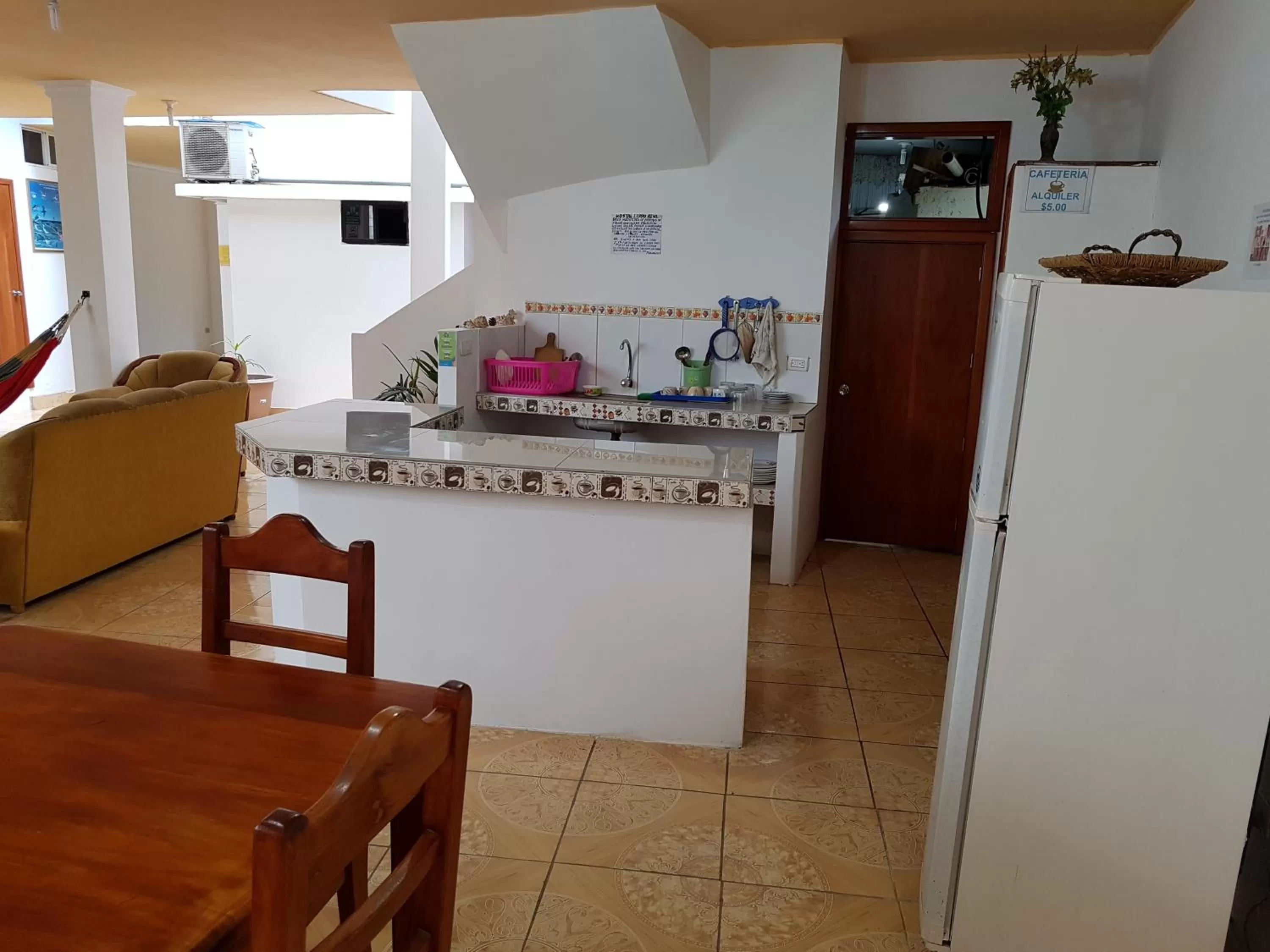 Kitchen or kitchenette in Hostal Cerro Azul