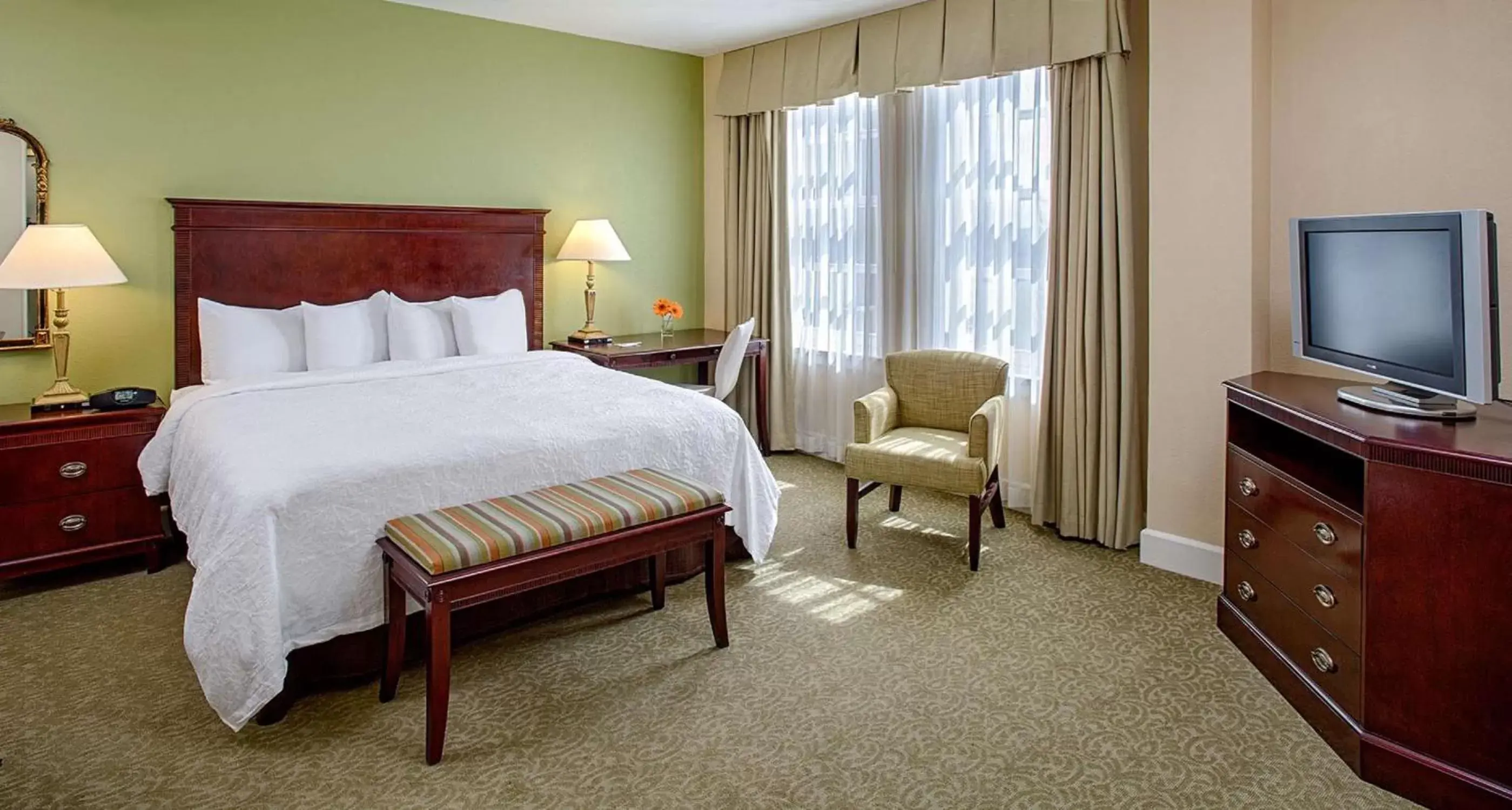 King Room with Accessible Tub - Mobility and Hearing Access/Non-Smoking in Hampton Inn & Suites Birmingham-Downtown-Tutwiler King Room with Accessible Tub - Mobility and Hearing Access/Non-Smoking in Hampton Inn & Suites Birmingham-Downtown-Tutwiler