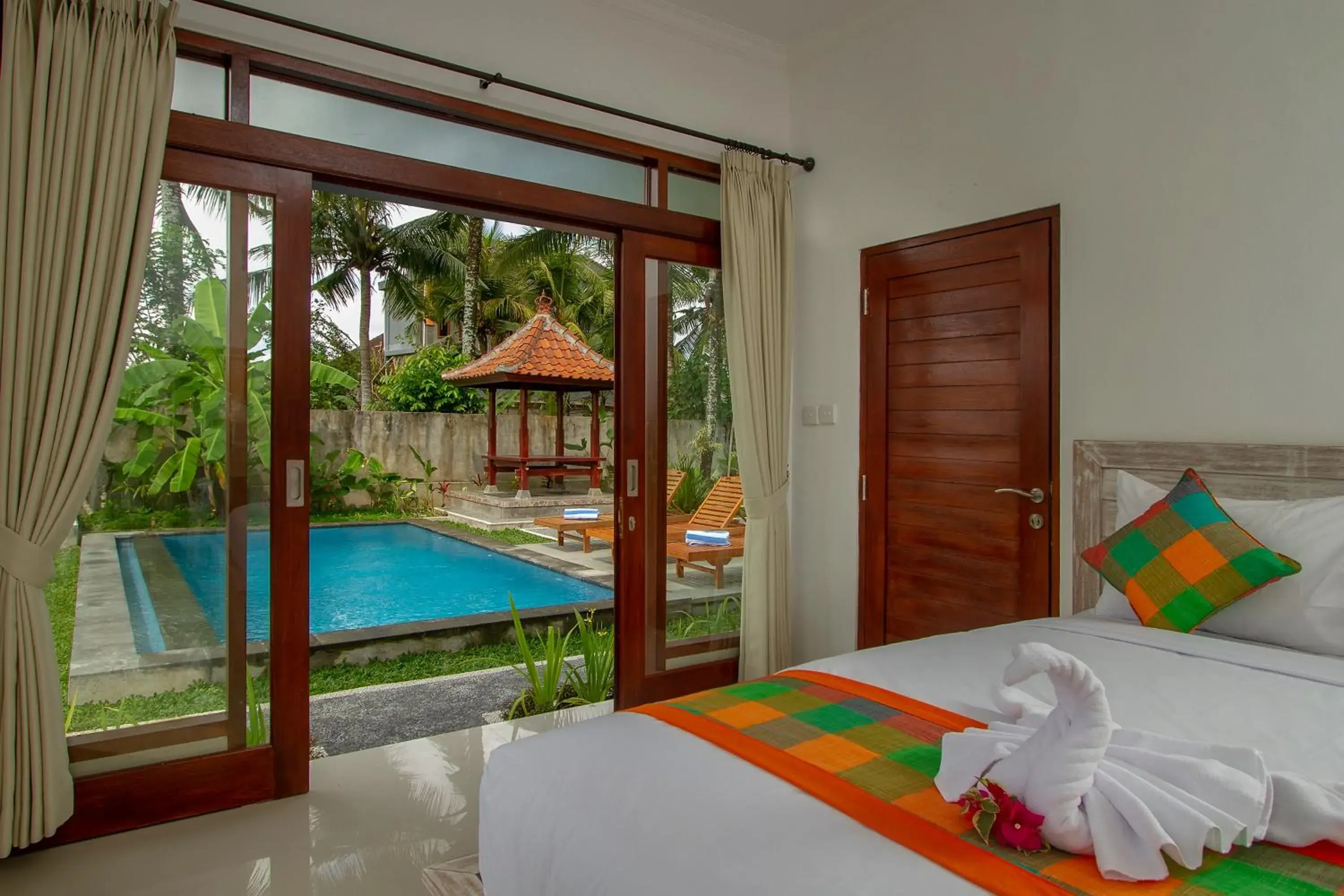 Bedroom, Pool View in Pondok Ayu Shanti