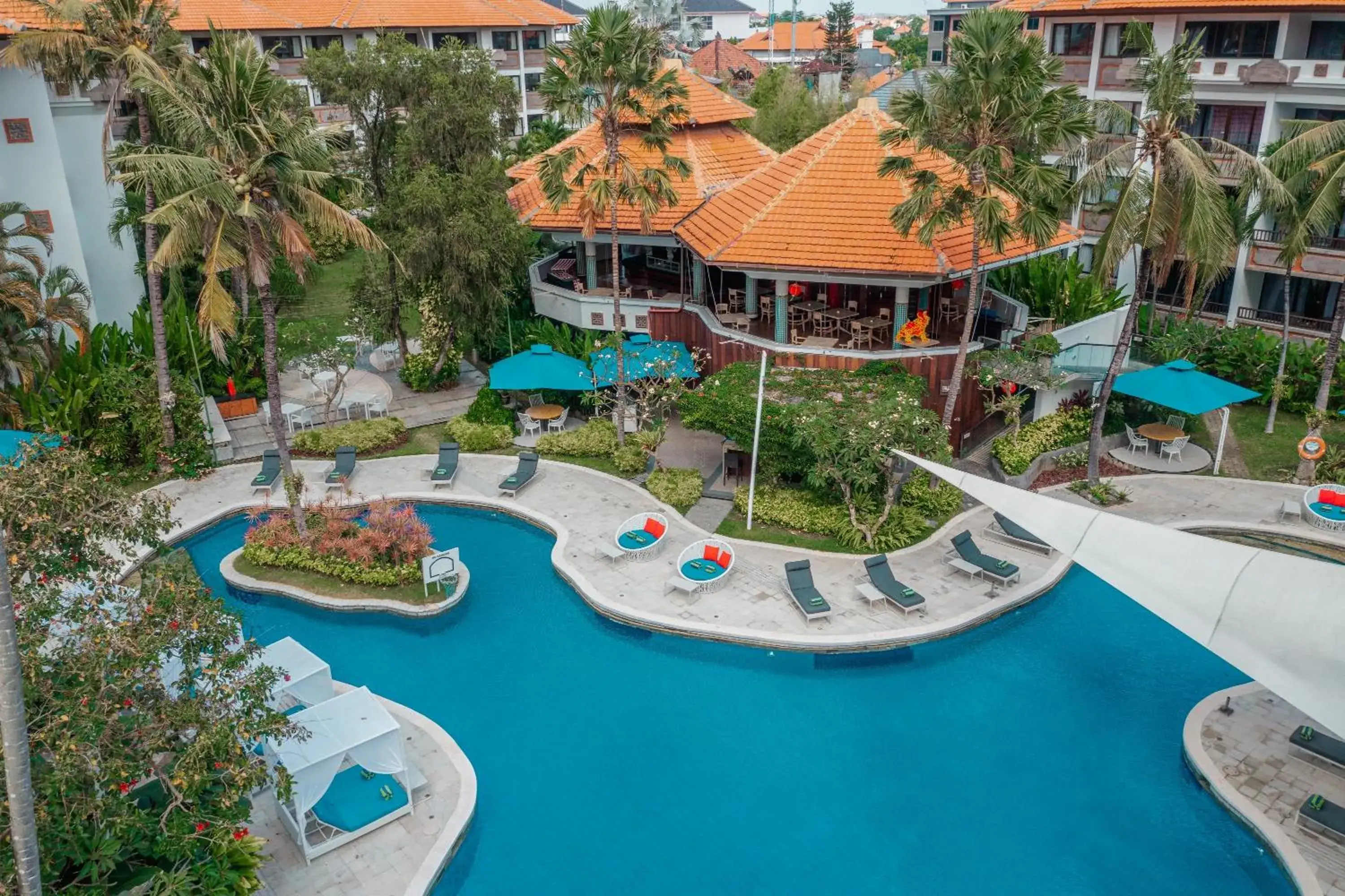 Bird's eye view, Pool View in Prime Plaza Suites Sanur – Bali