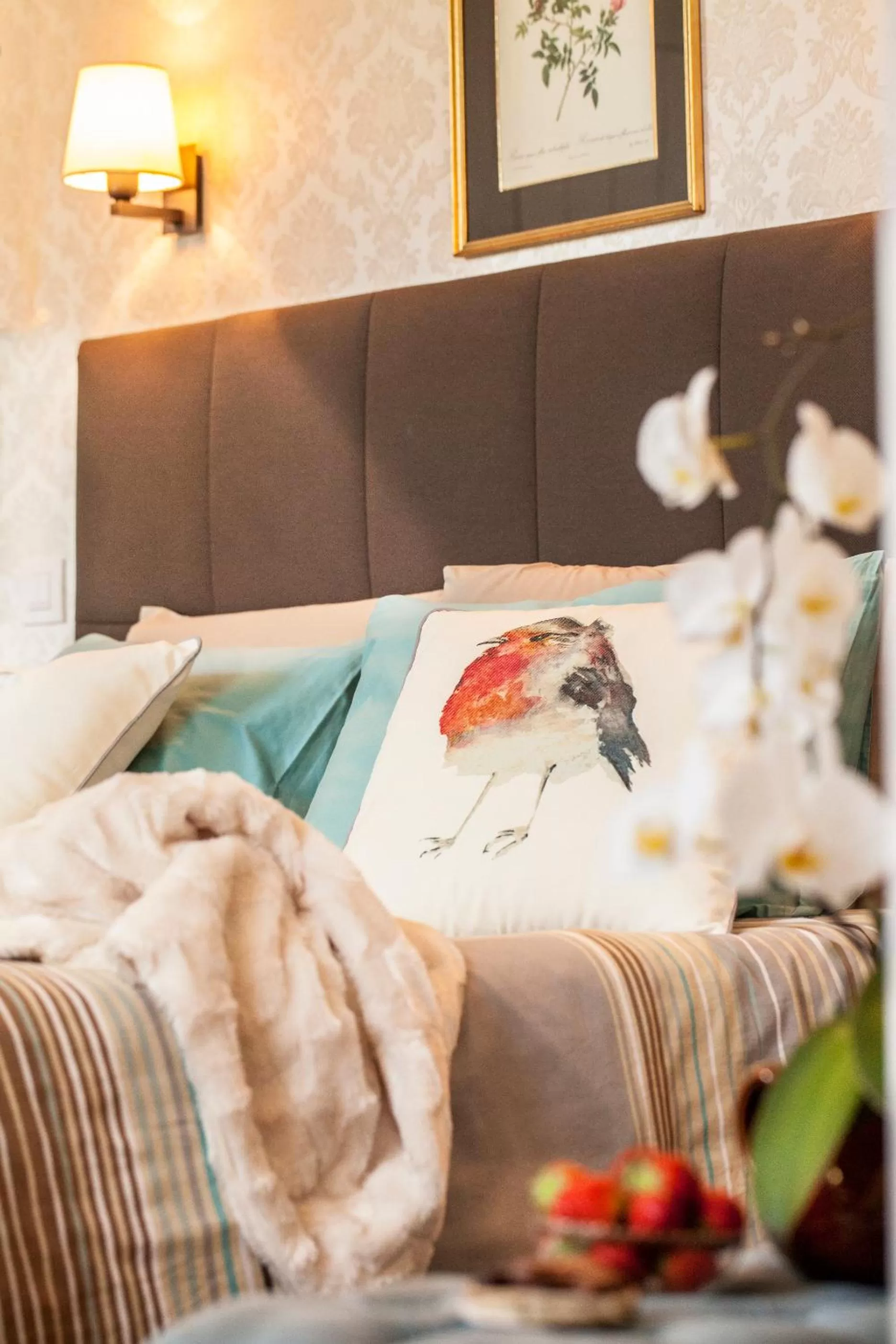 Decorative detail, Bed in B&B De Vossenbarm