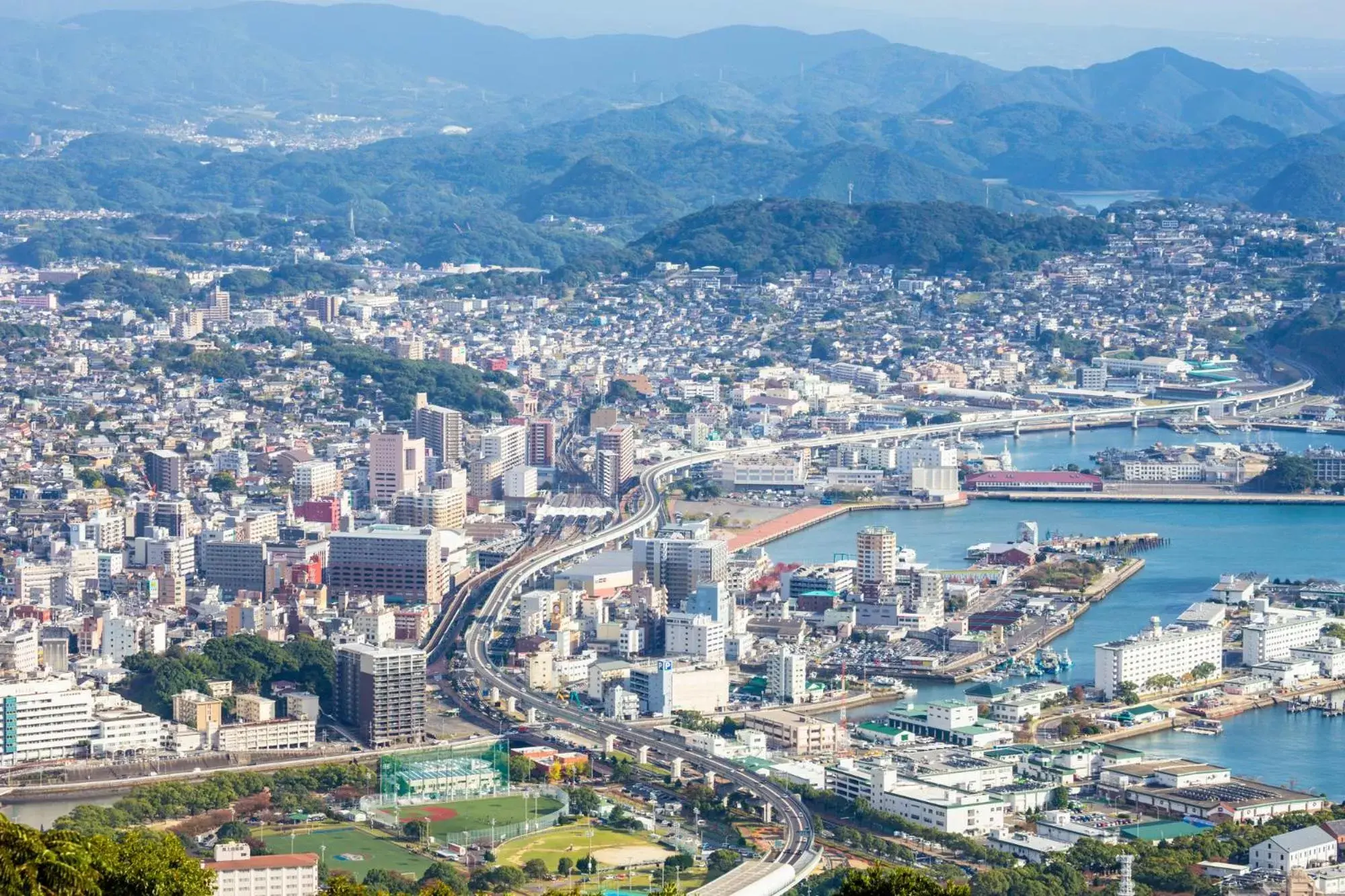 City view, Bird's-eye View in Tabist Sasebo Palace Hotel