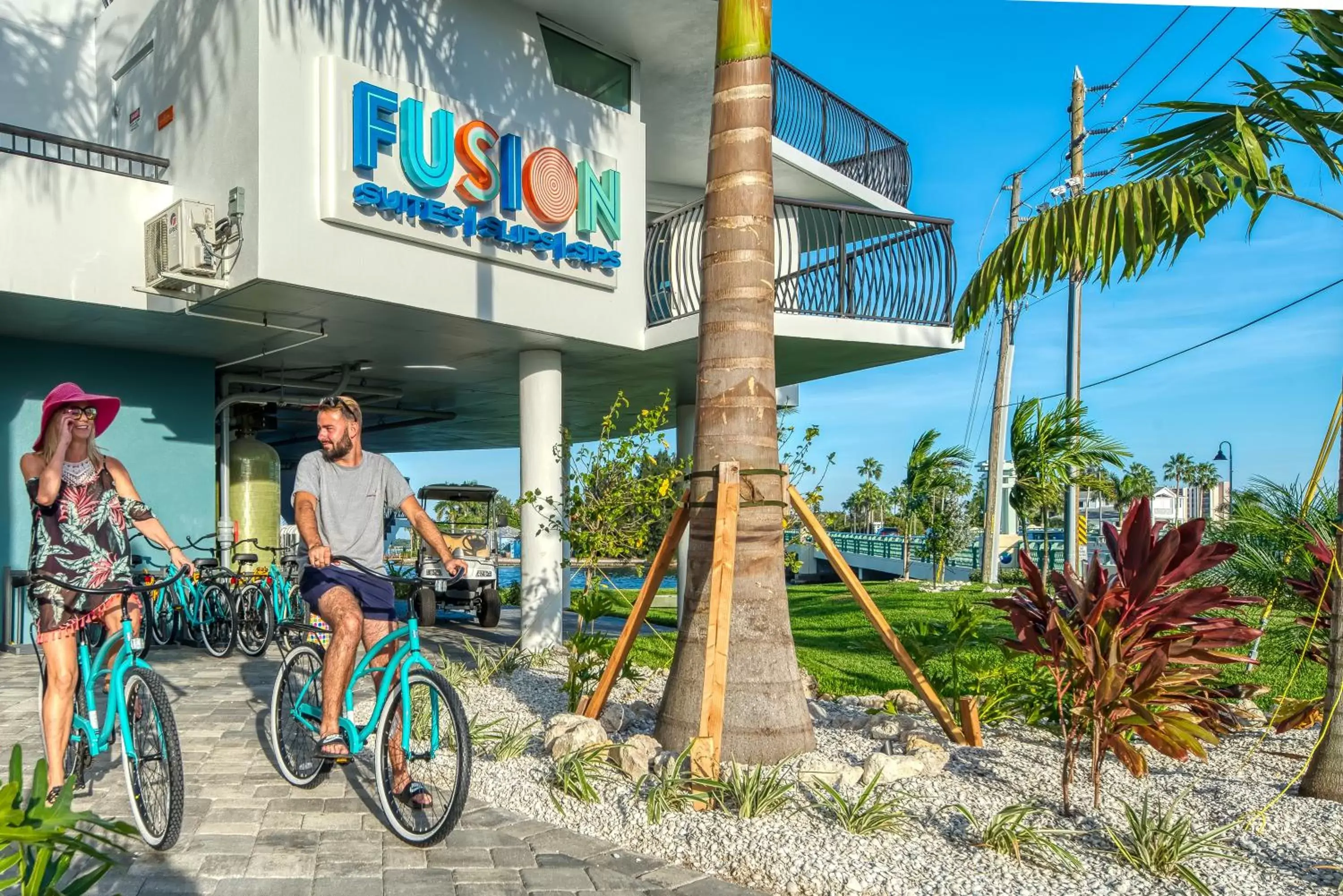 Cycling in FUSION Resort Two Bedroom Suites