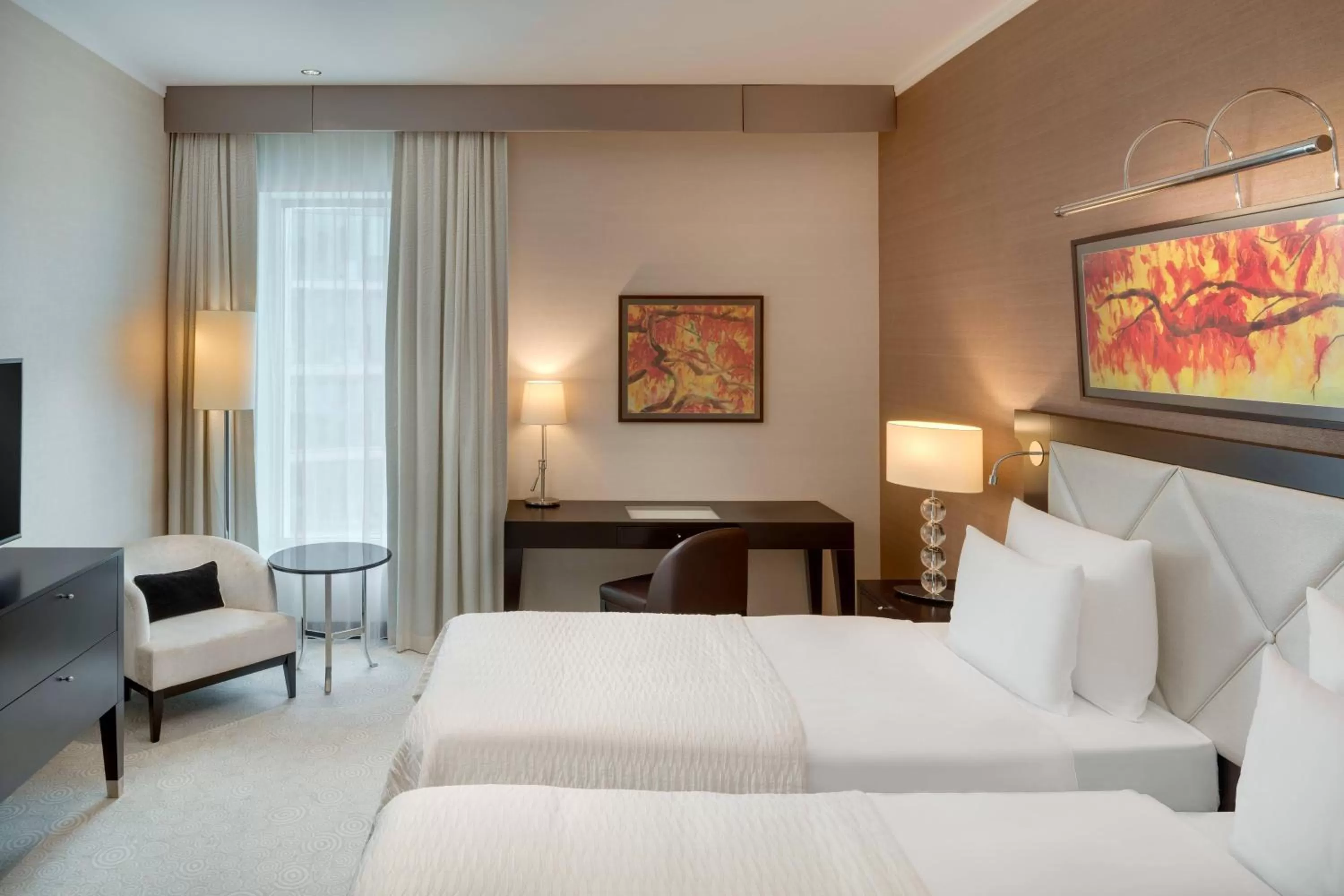 Bedroom, Bed in Grand Hotel River Park, a Luxury Collection Hotel, Bratislava