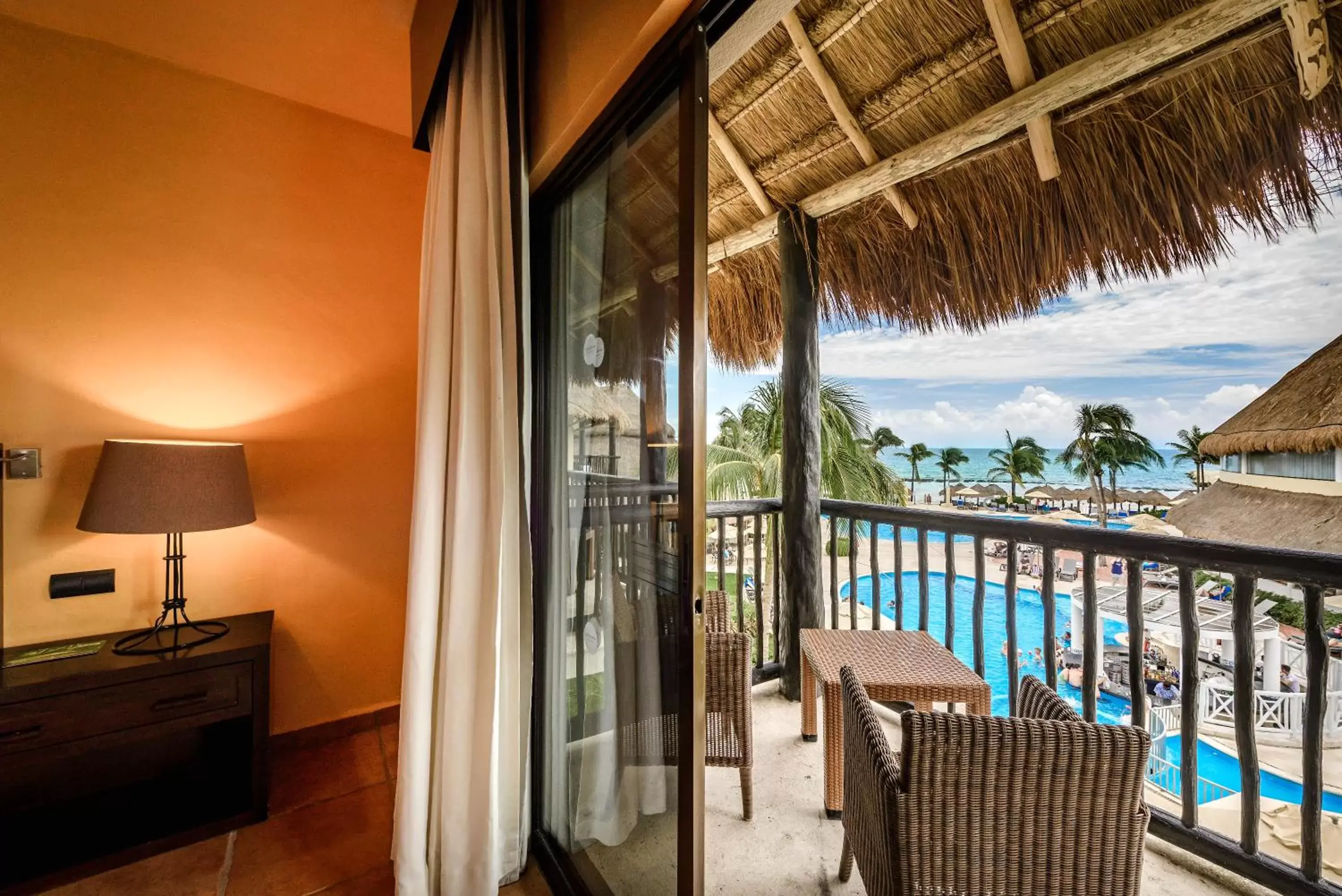 Balcony/Terrace, Pool View in Catalonia Riviera Maya Resort & Spa- All Inclusive