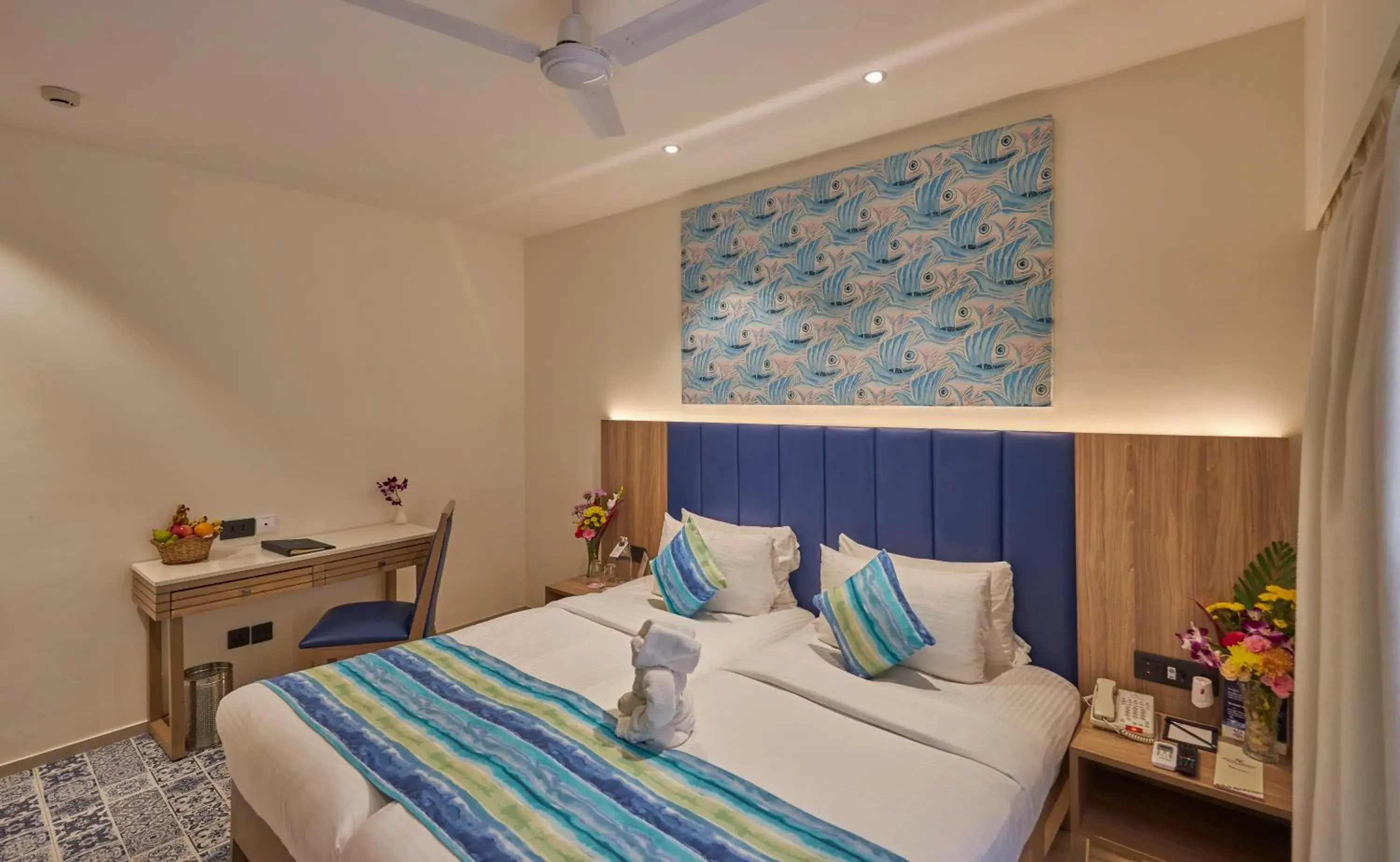Bed in Royal Orchid Beach Resort & Spa, Utorda Beach Goa