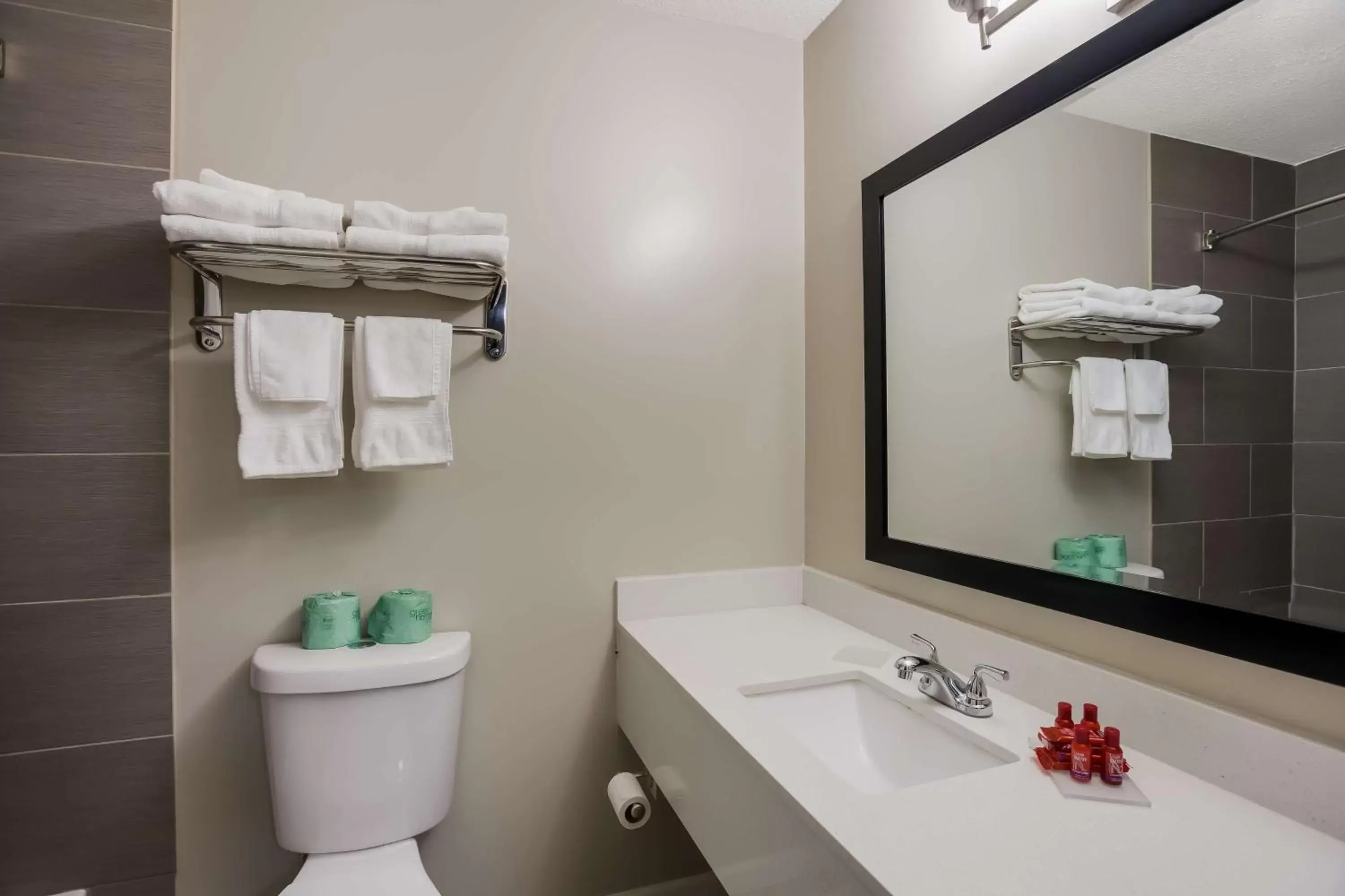 Bathroom in SureStay Hotel by Best Western Higginsville