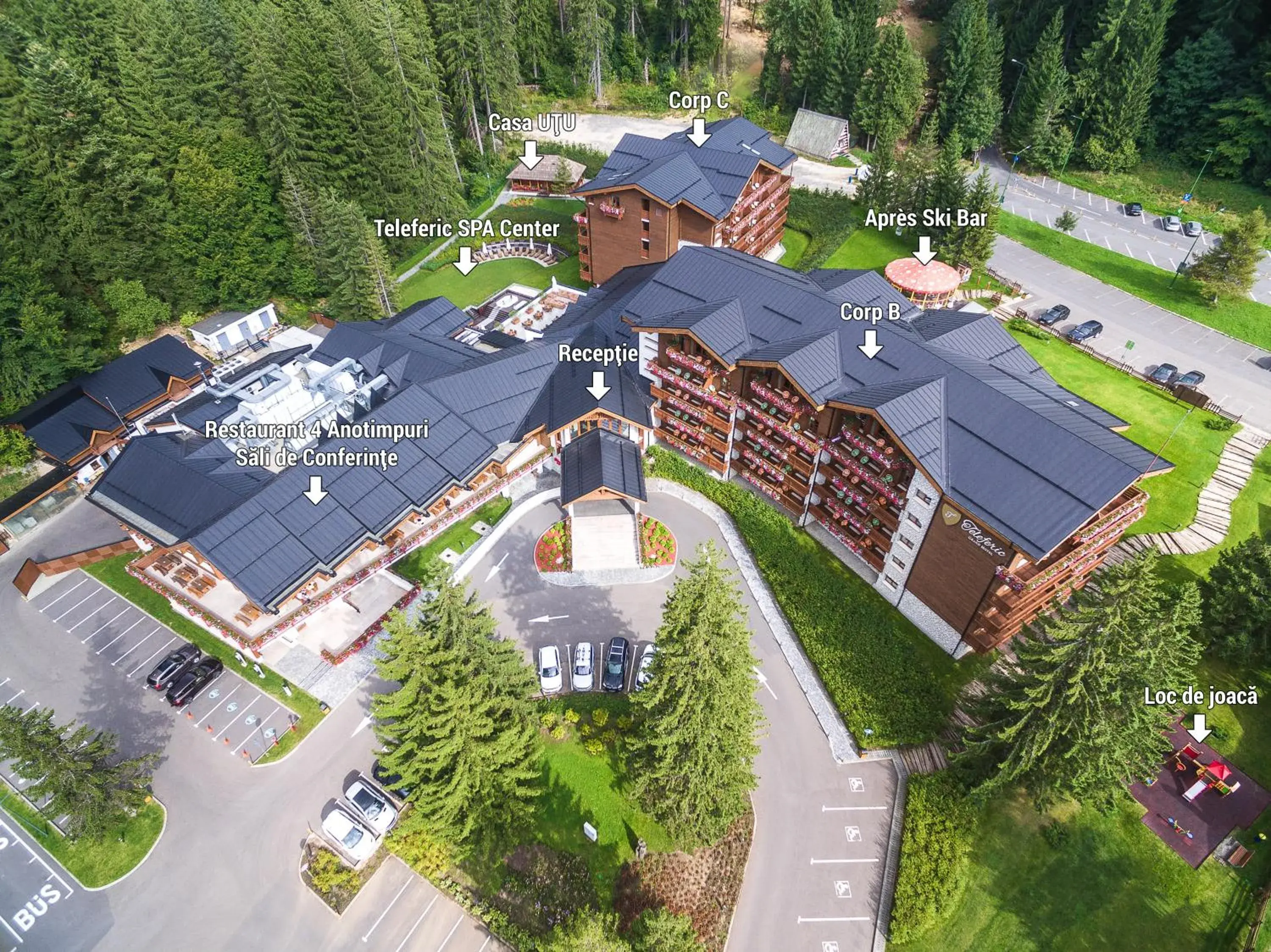 Property building, Bird's-eye View in Teleferic Grand Hotel