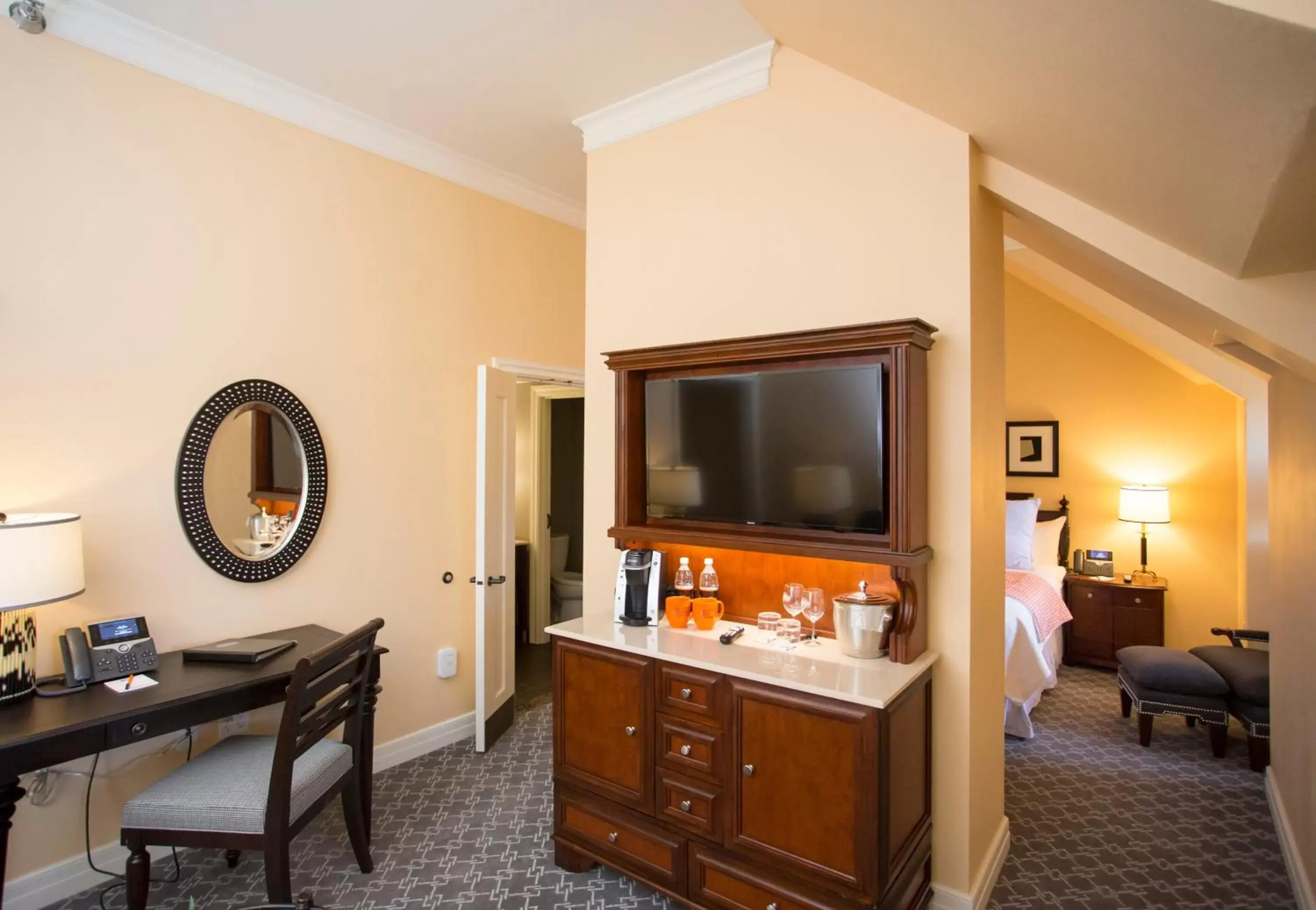 Bed in The Atherton Hotel at OSU Bed in The Atherton Hotel at OSU