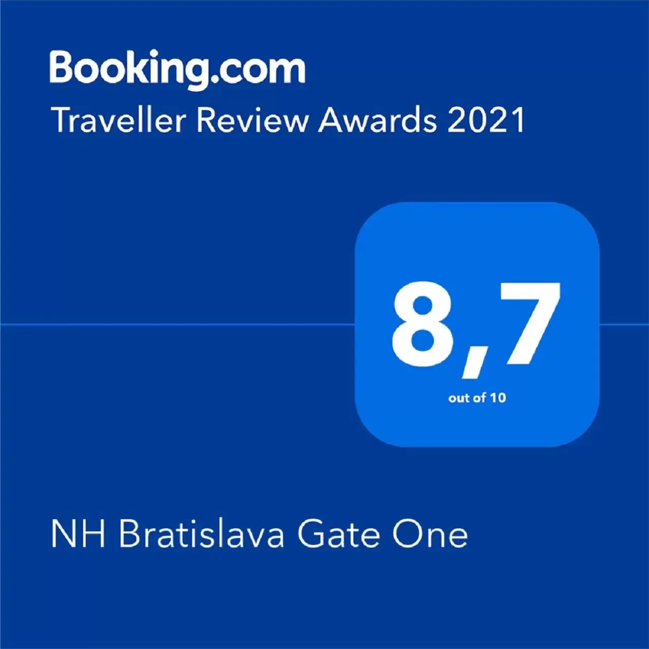 Certificate/Award, Logo/Certificate/Sign/Award in NH Bratislava Gate One