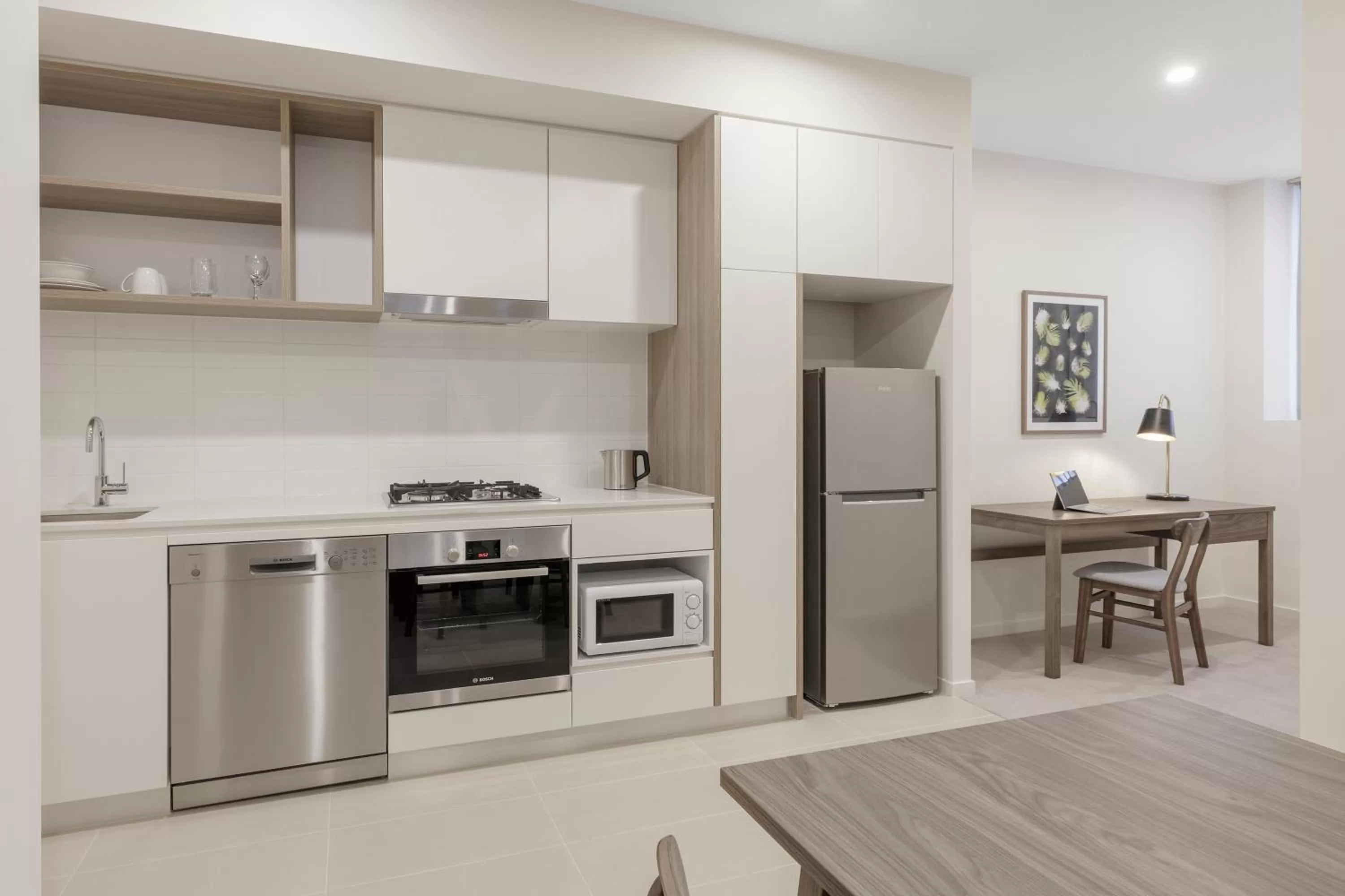 kitchen in Brady Apartment Hotel Hardware Lane