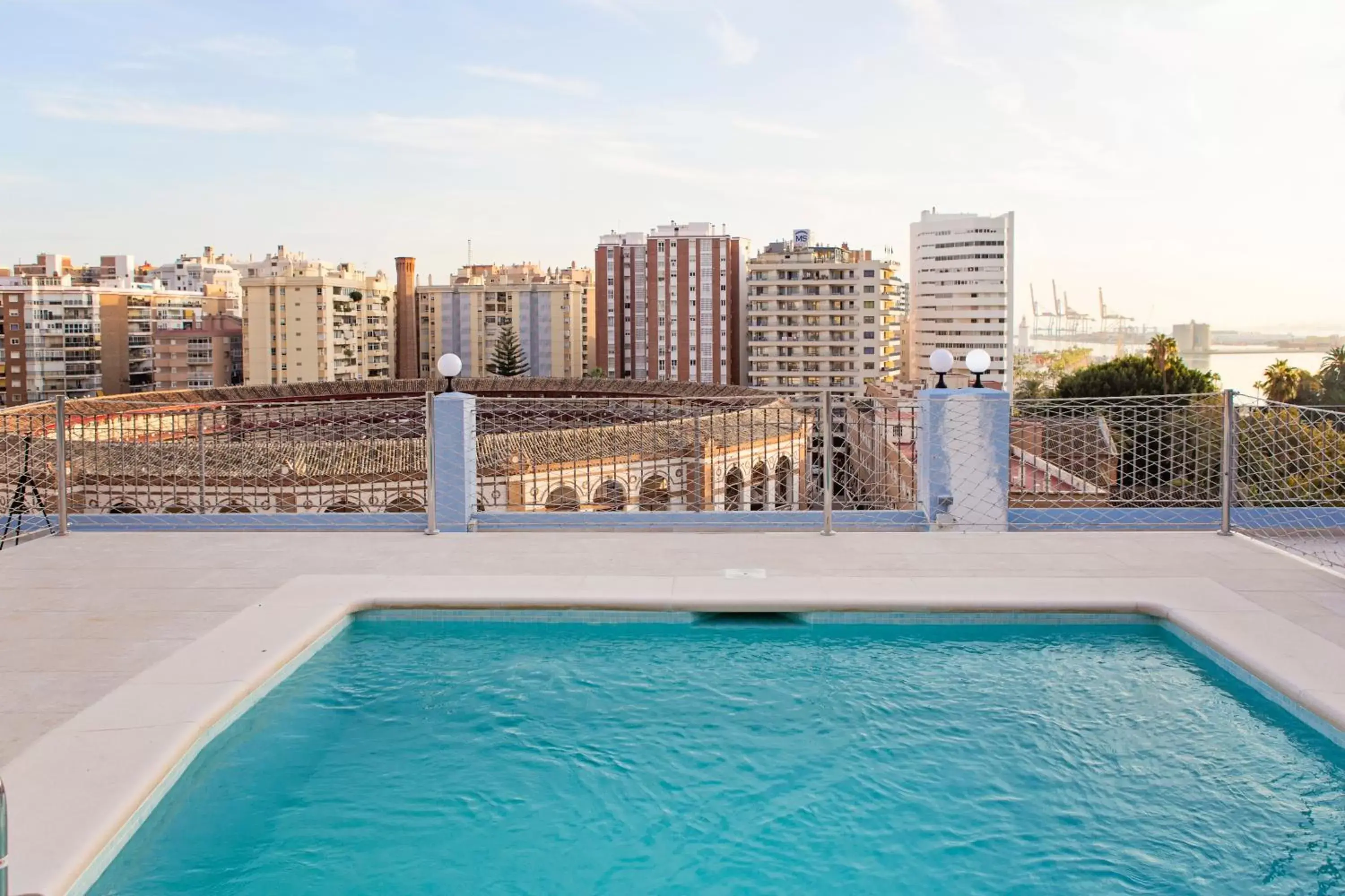 Balcony/Terrace, Swimming Pool in Hotel Eliseos