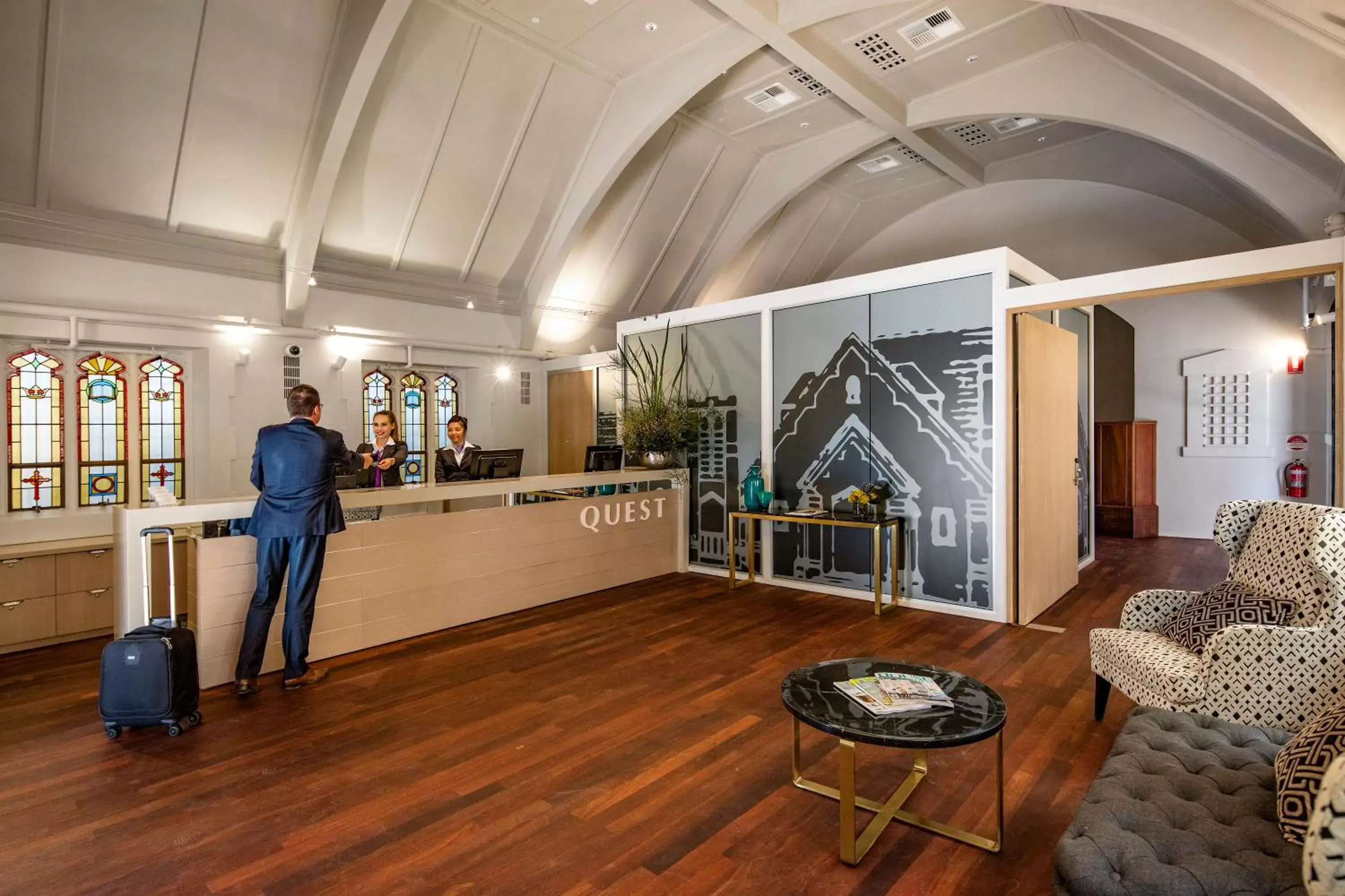 Lobby or reception in Quest East Perth Lobby or reception in Quest East Perth