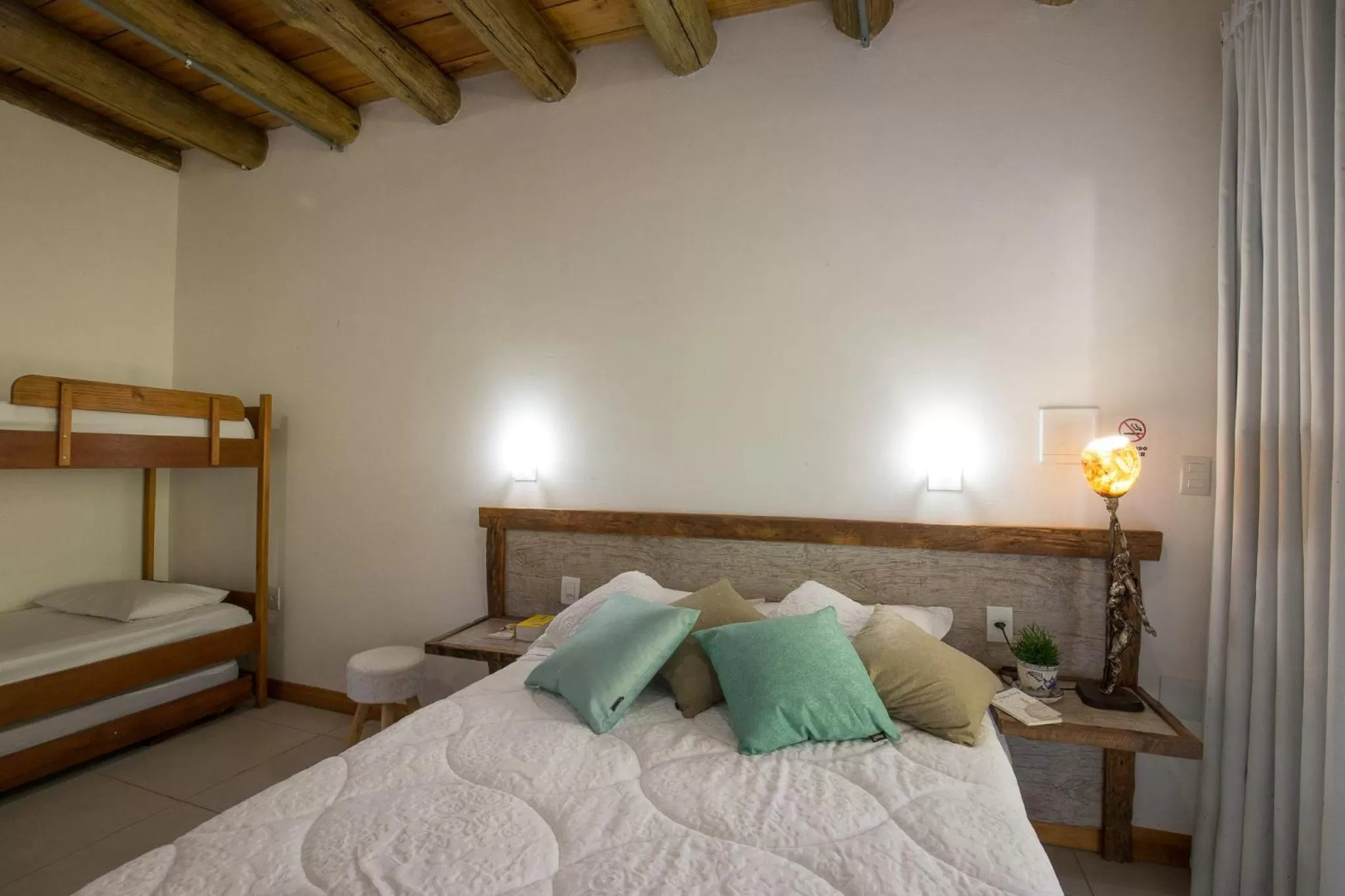 Bed in Hotel Chácara das Flores