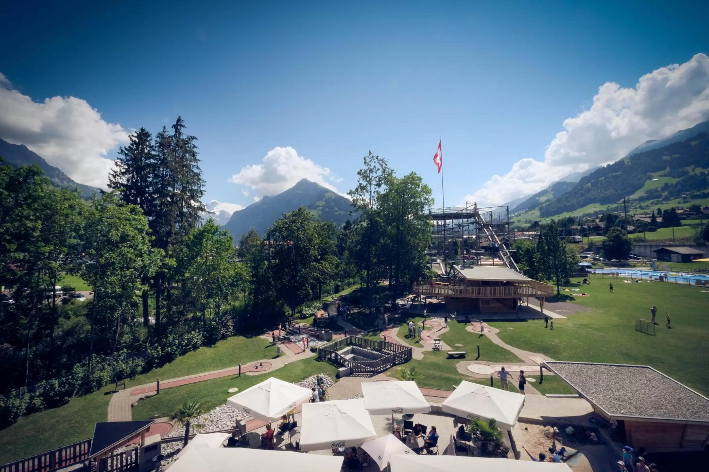 Bird's eye view in Frutigresort