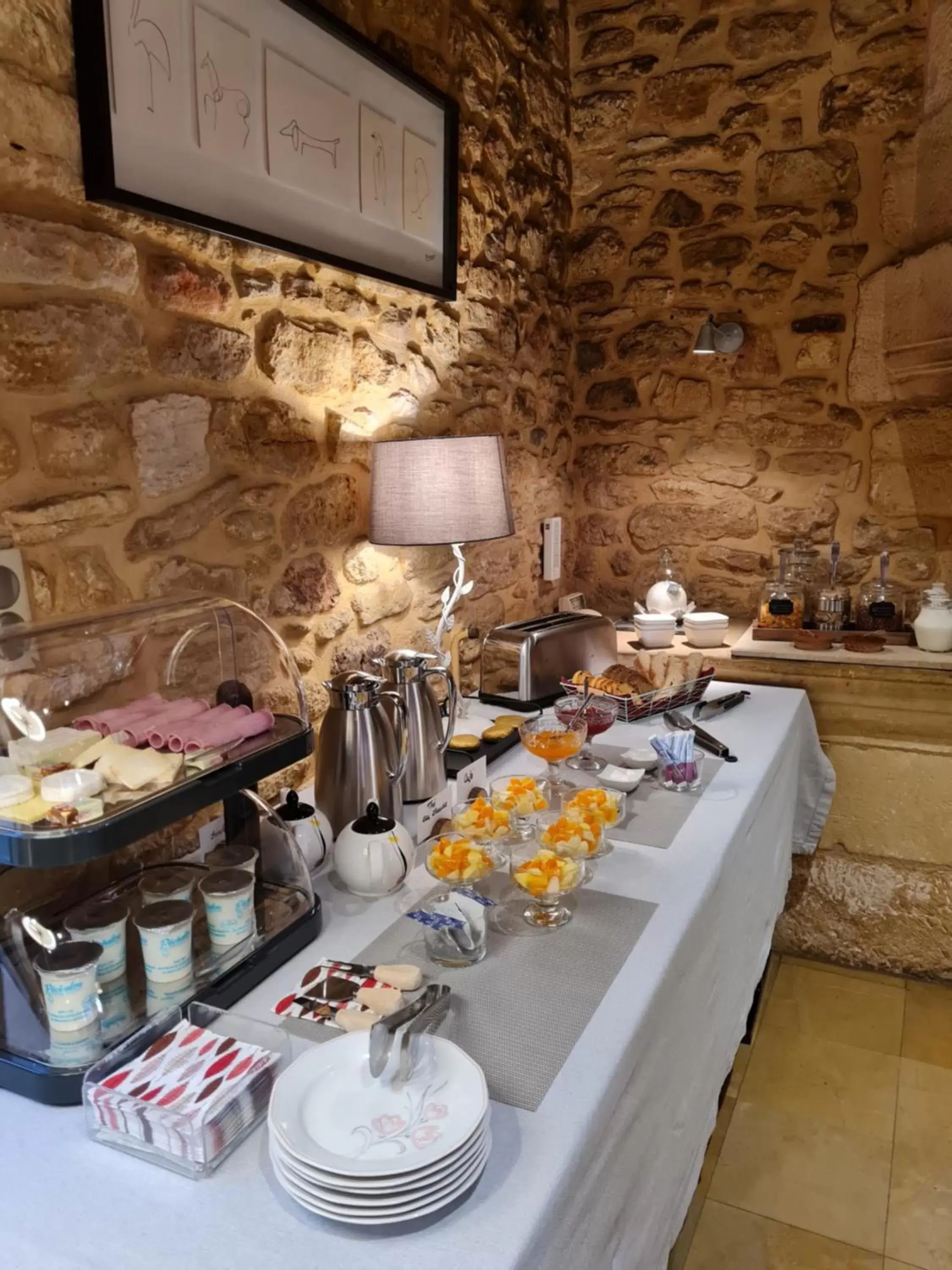 Continental breakfast in Le Clos de la Tour