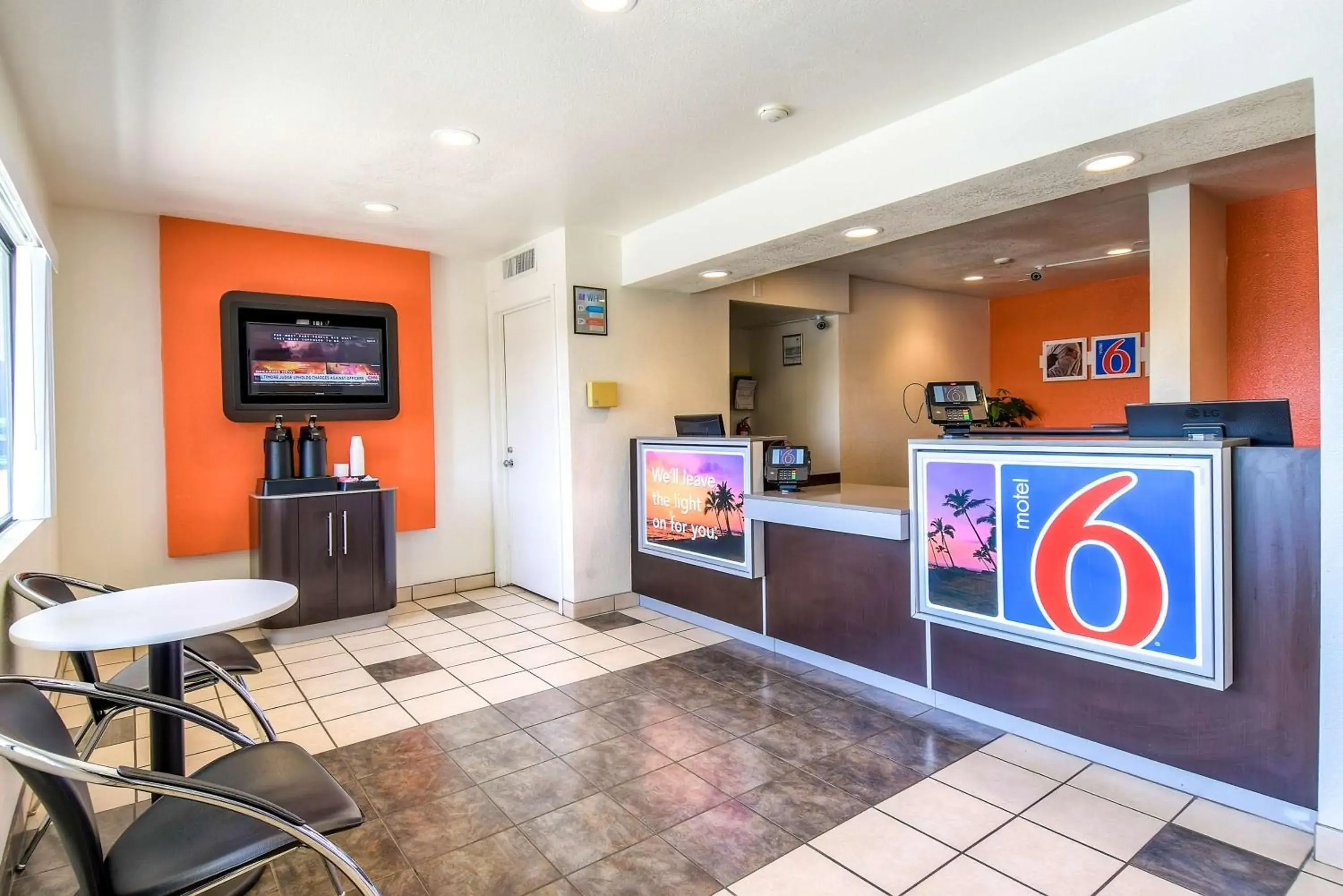 TV and multimedia, Lobby/Reception in Motel 6-Corona, CA