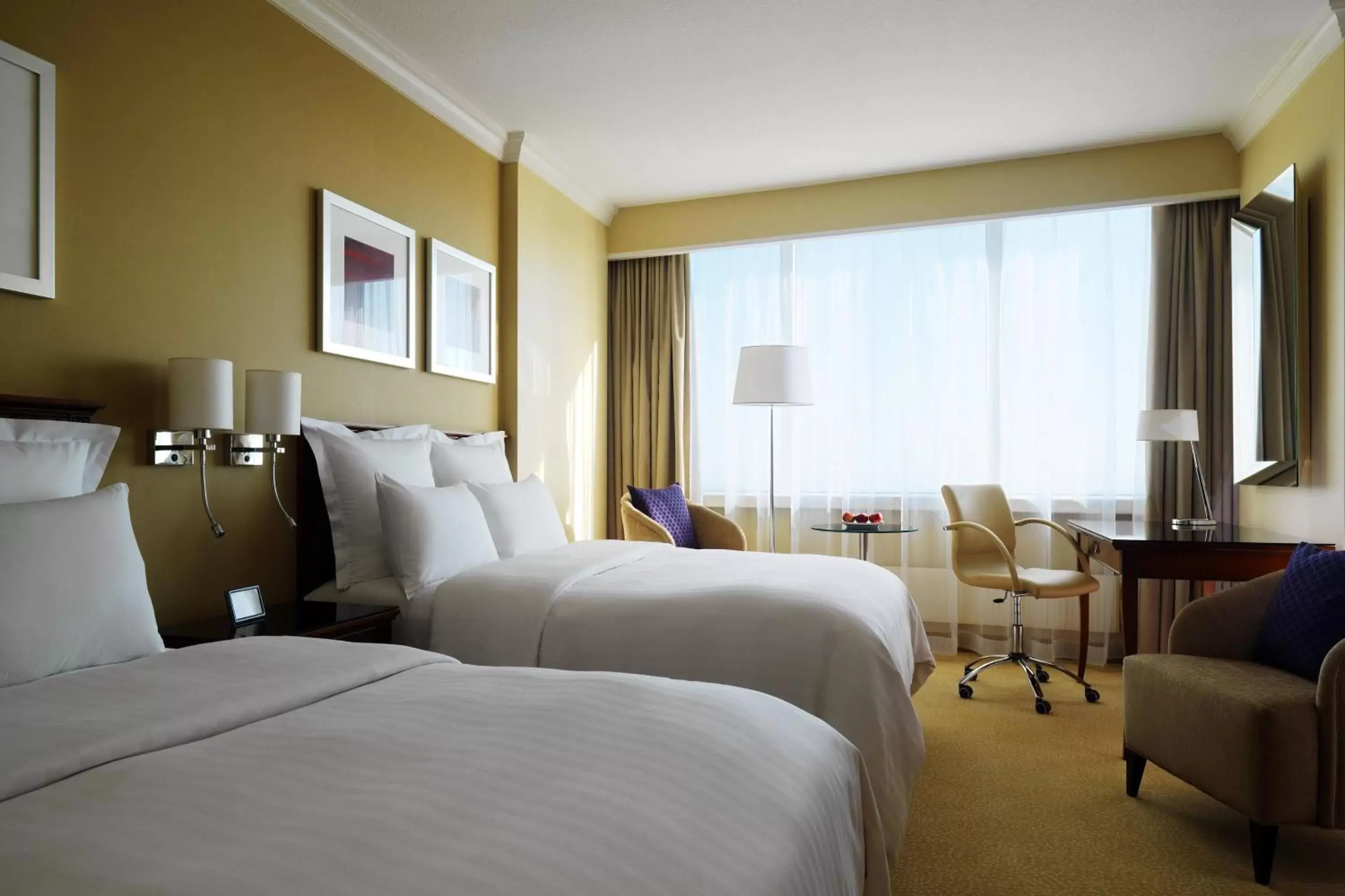 Deluxe Guest Room, 2 Double in Warsaw Marriott Hotel Deluxe Guest Room, 2 Double in Warsaw Marriott Hotel