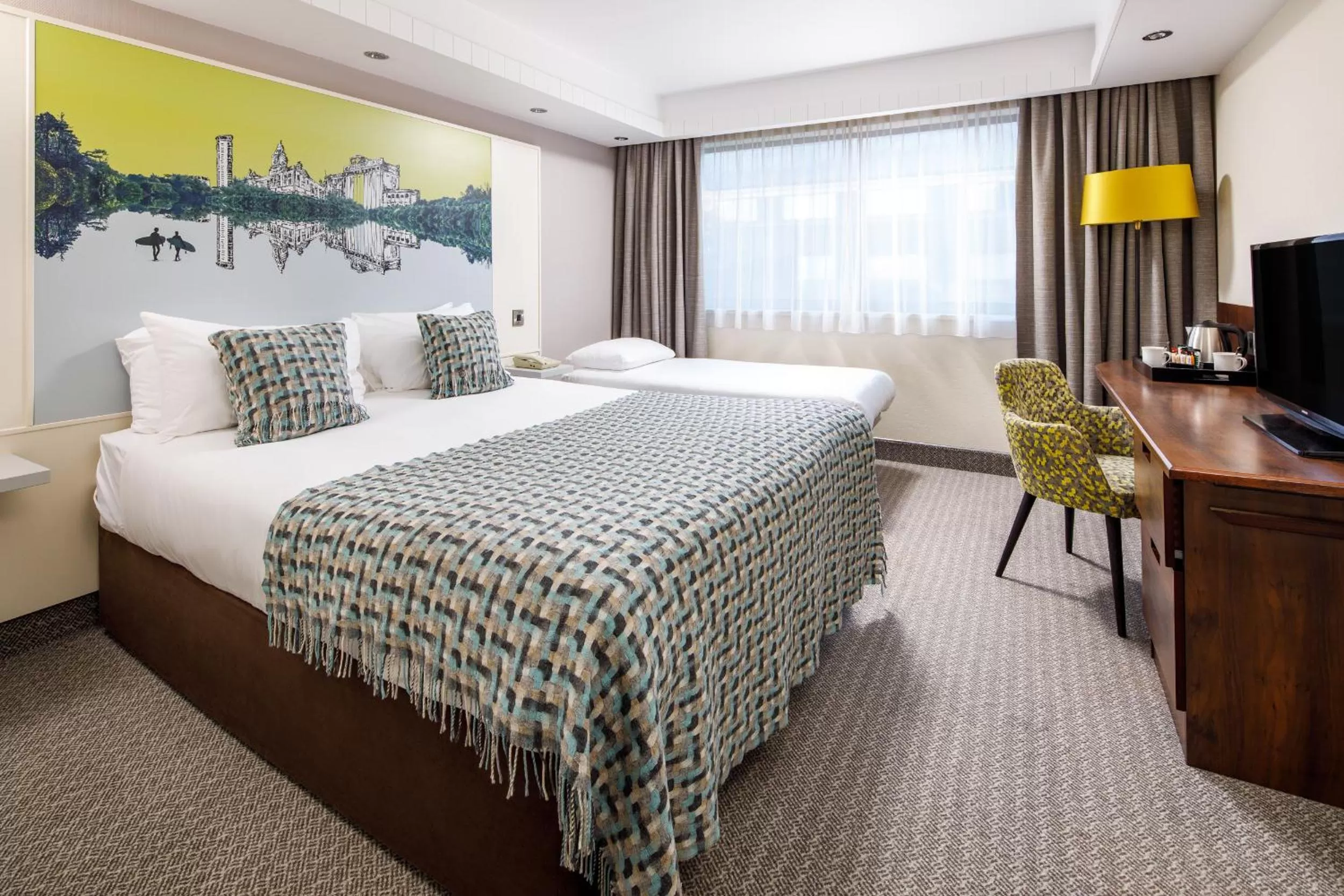 Bed in Mercure Swansea Hotel