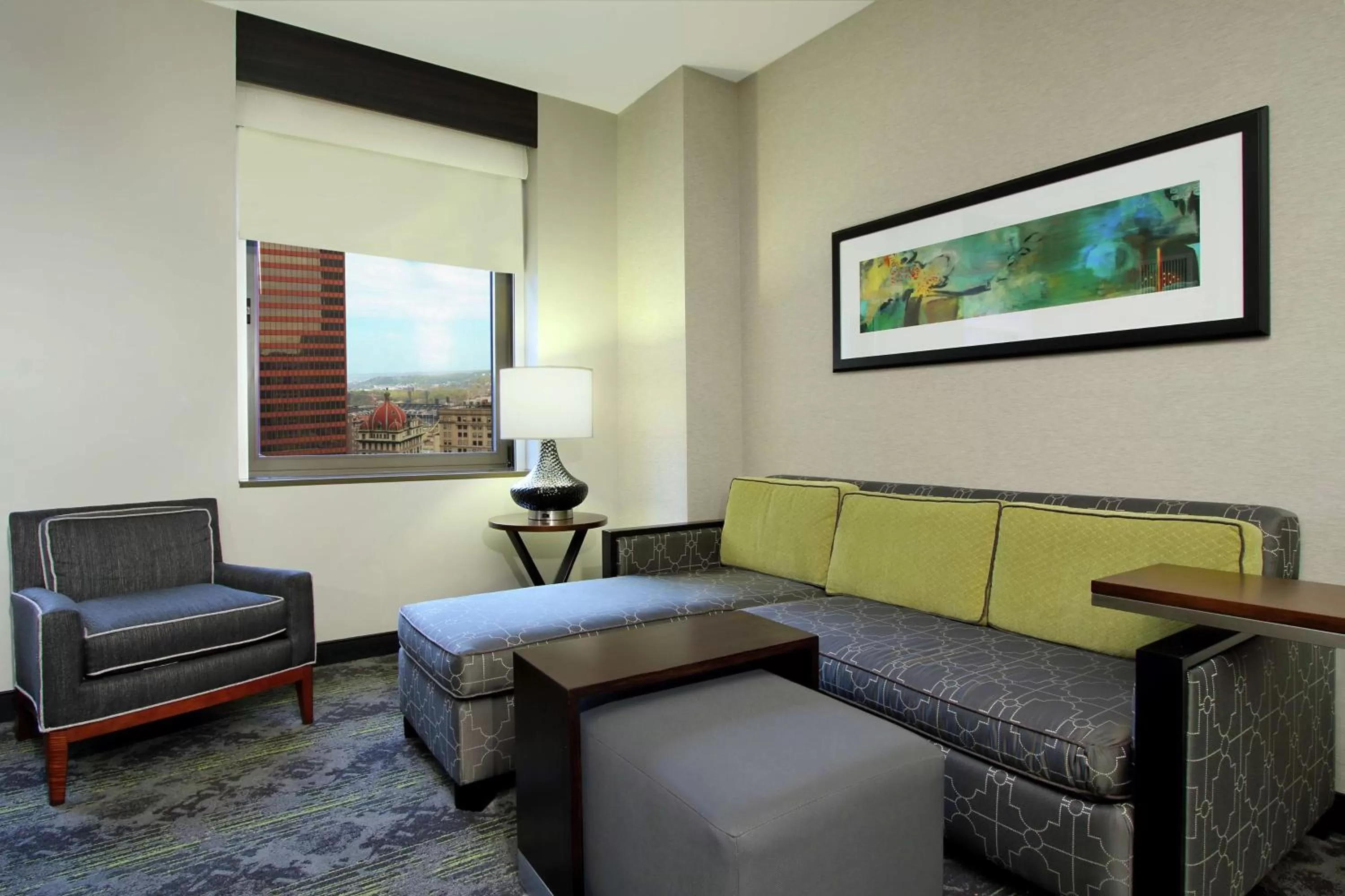 One-Bedroom Queen Suite with Two Queen Beds with Roll In  Shower in Embassy Suites Pittsburgh-Downtown