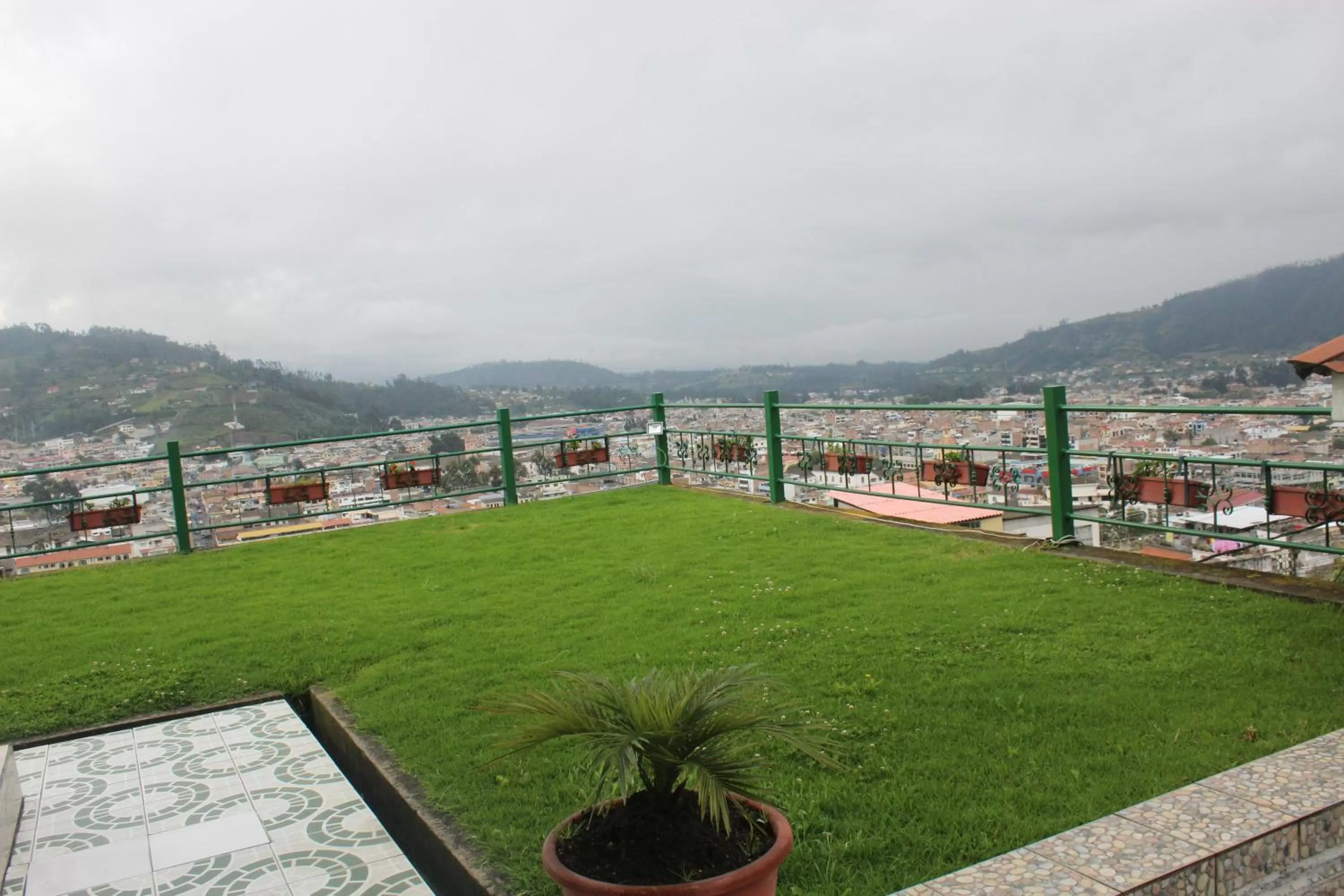 Garden view in Hostal Mirador de Otavalo