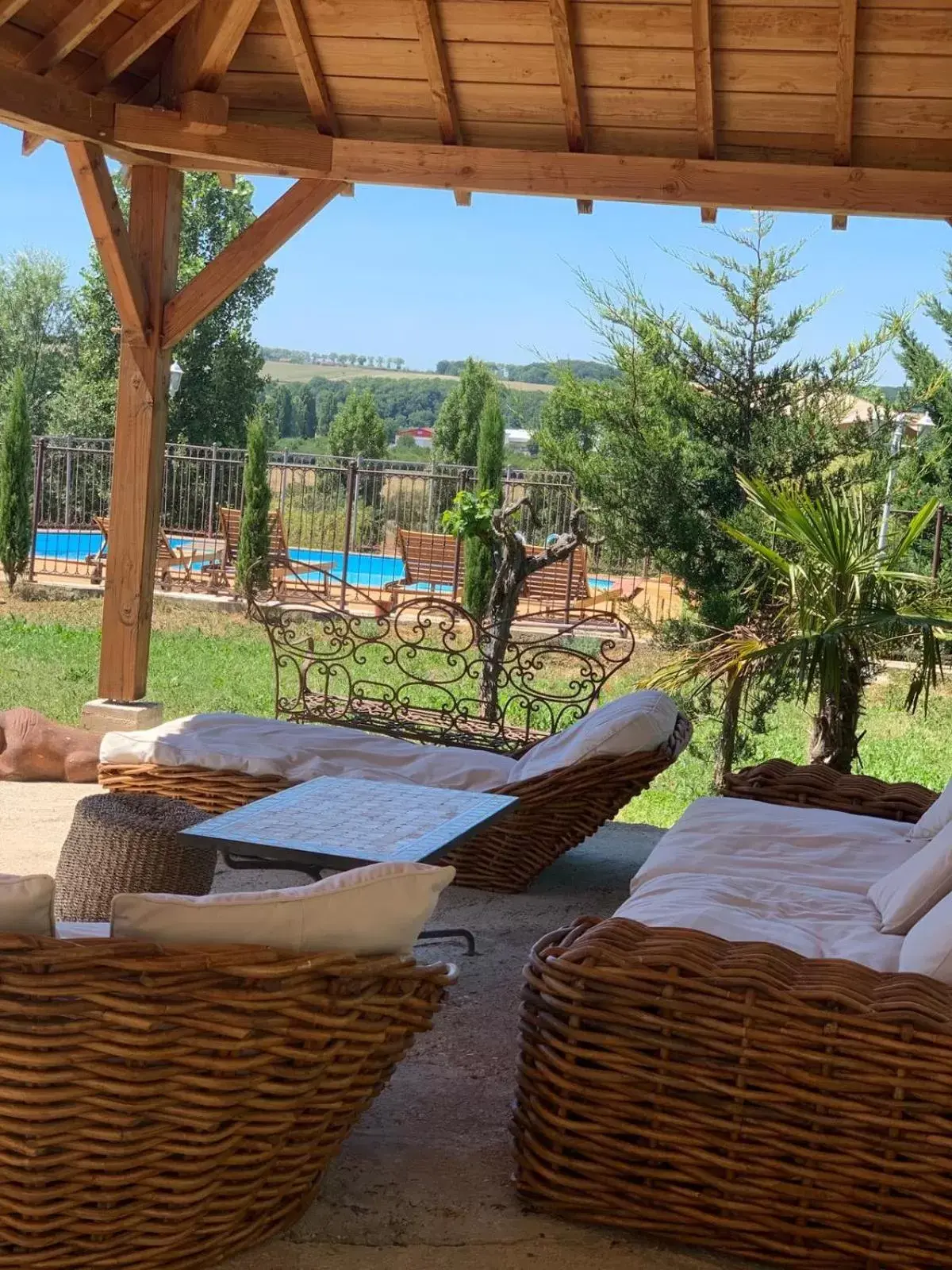 Patio, Swimming Pool in Le Domaine des Archies