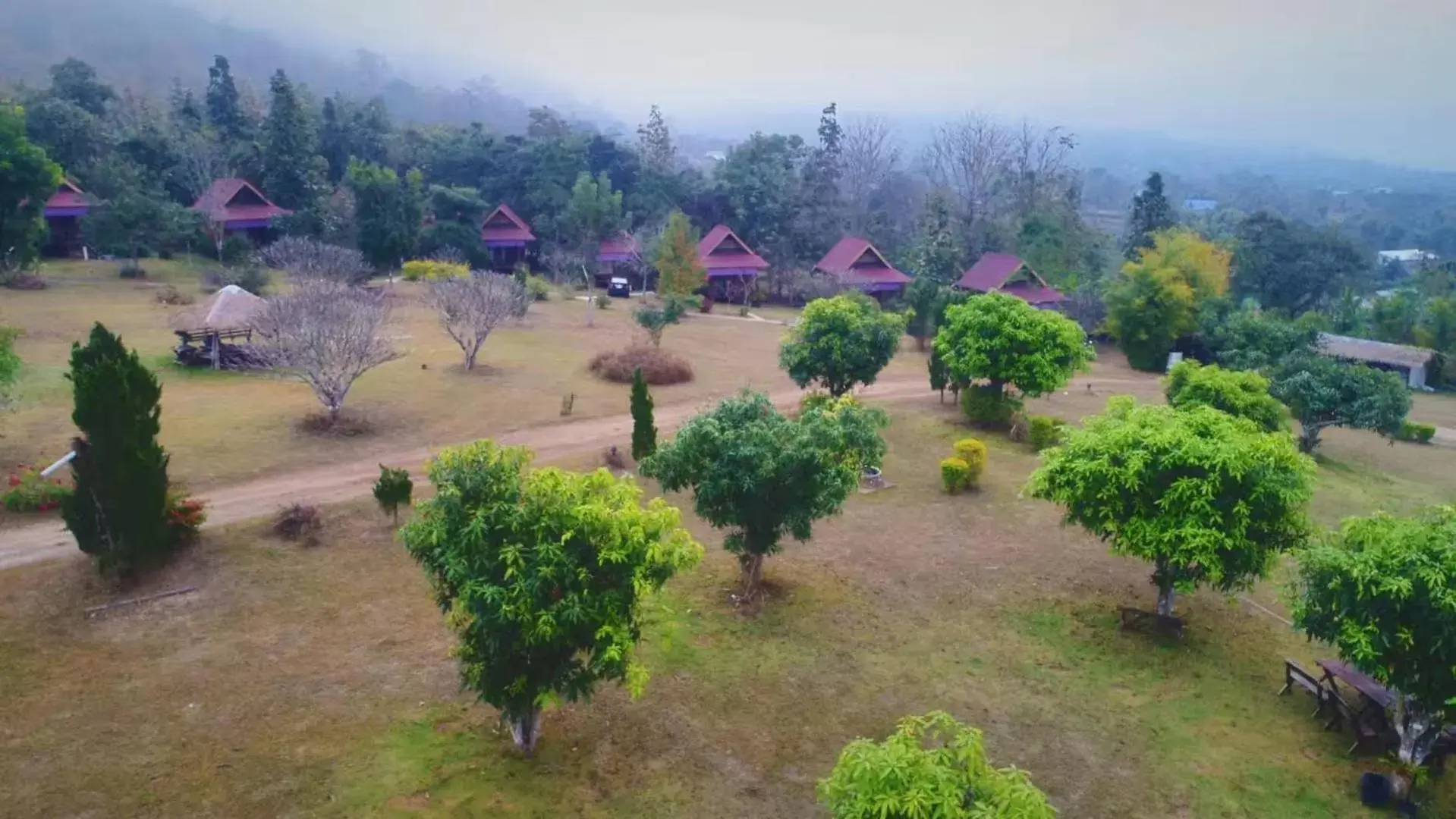 Garden, Bird's-eye View in Romantic Time Mountain Resort