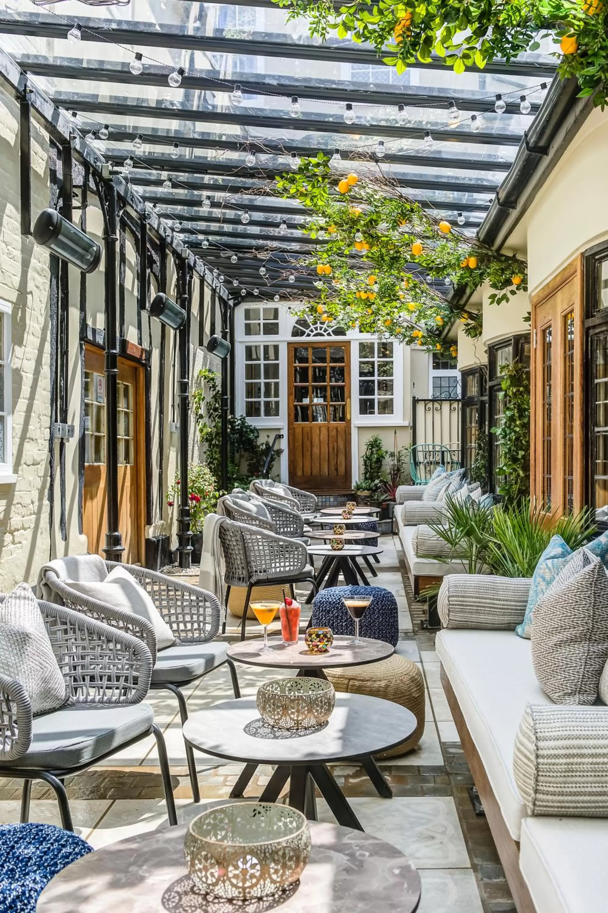 Patio in The George Hotel Colchester