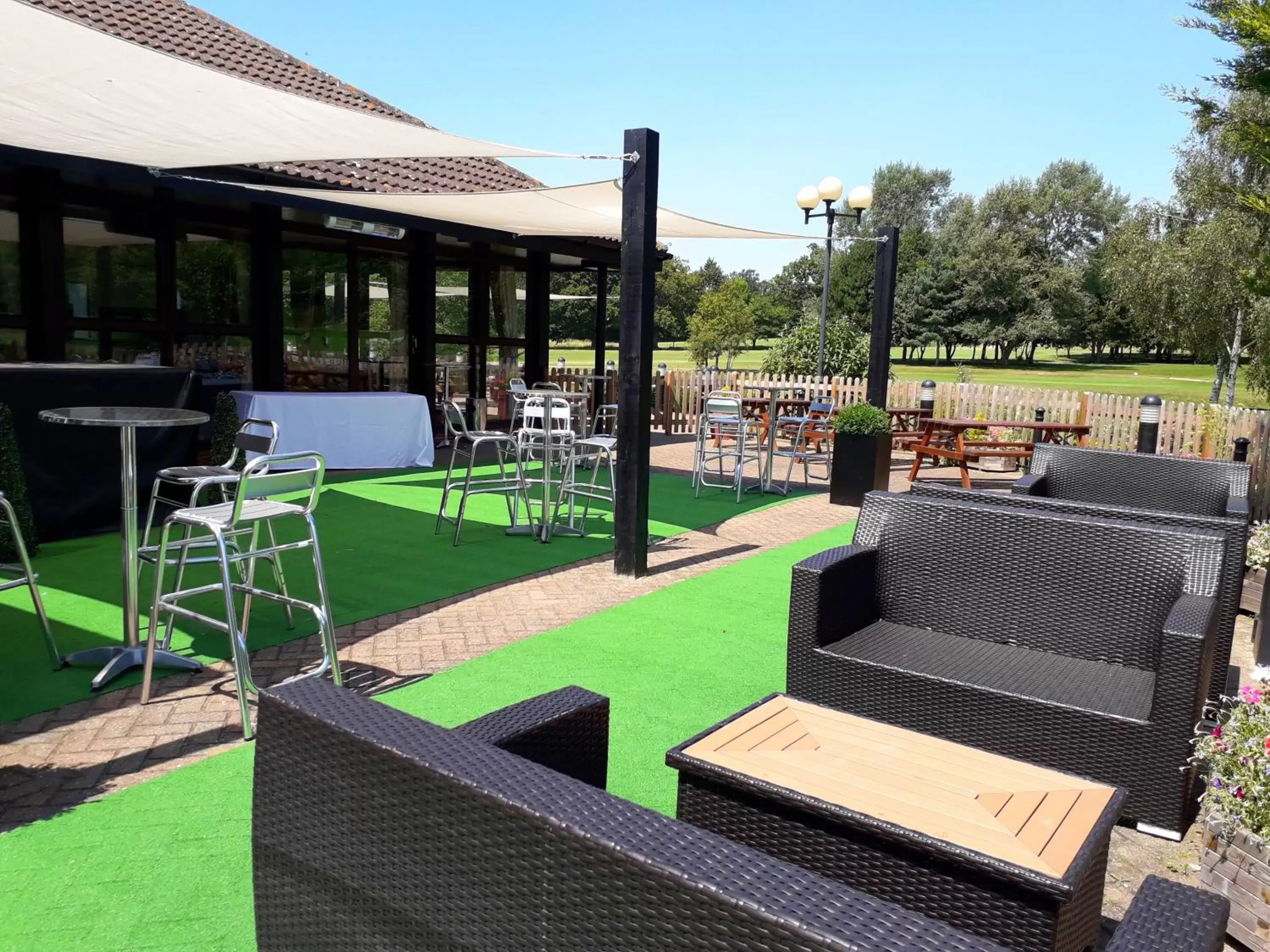 Patio, Swimming Pool in Weald of Kent Golf Course and Hotel