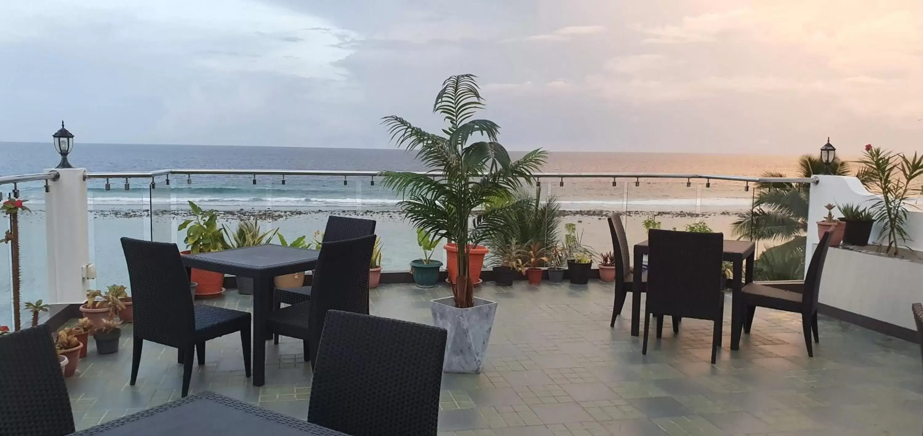 Balcony/Terrace in Huvan Beach Hotel at Hulhumale