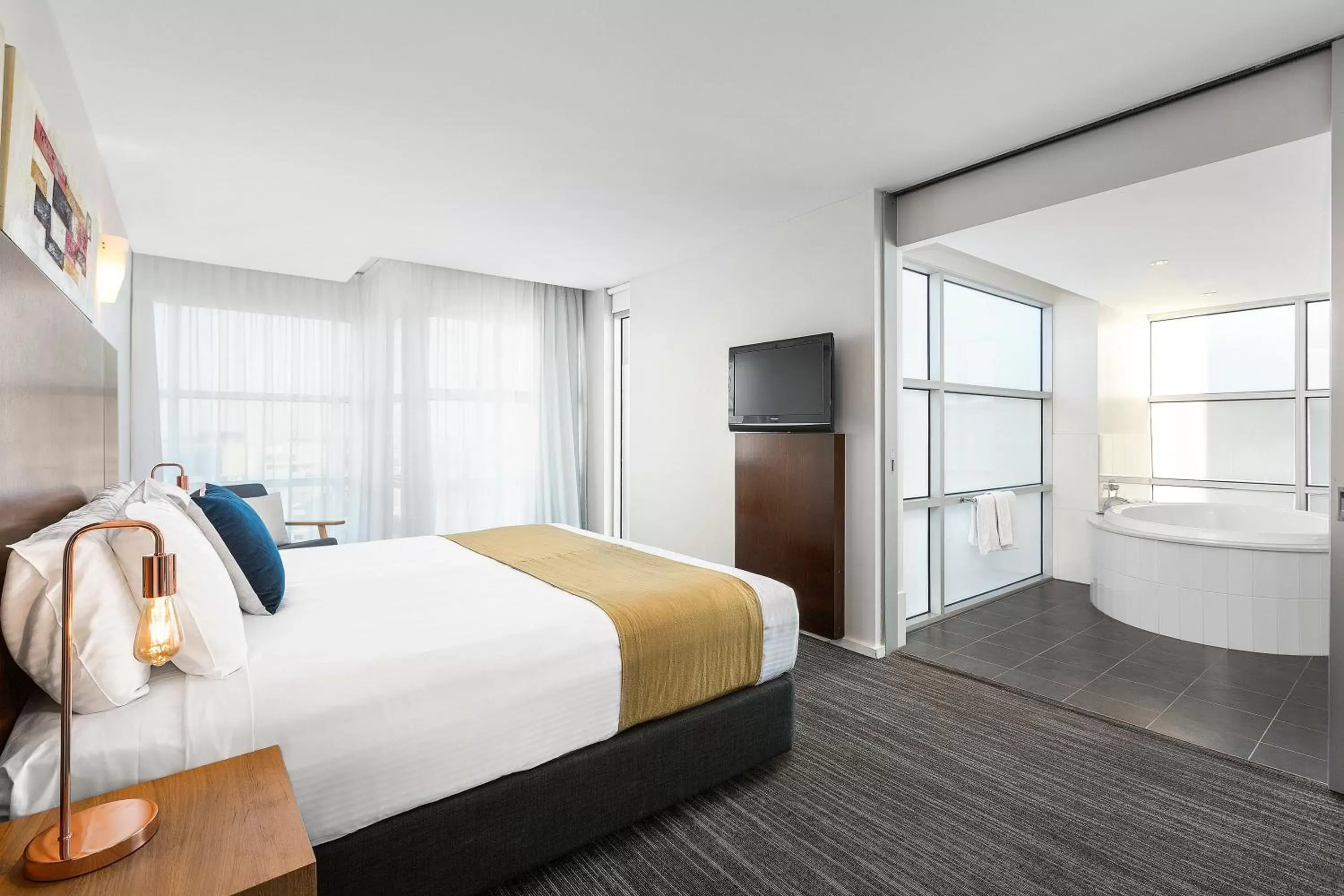 Bathroom, Bed in Quest Caroline Springs