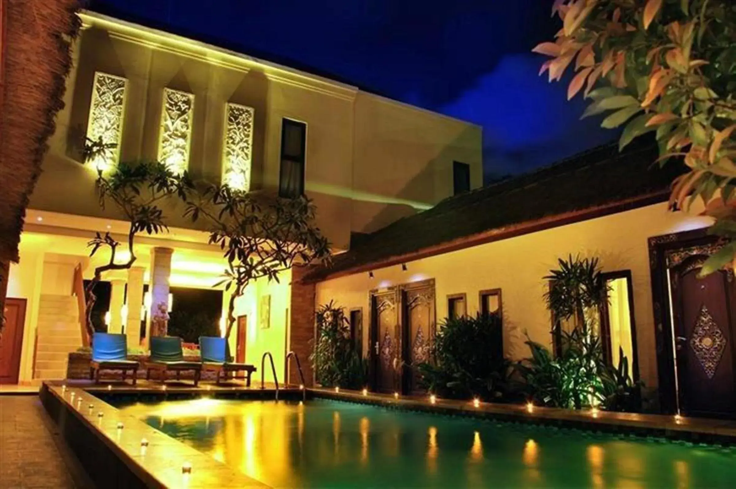 Night, Property Building in Coco de Heaven Hotel