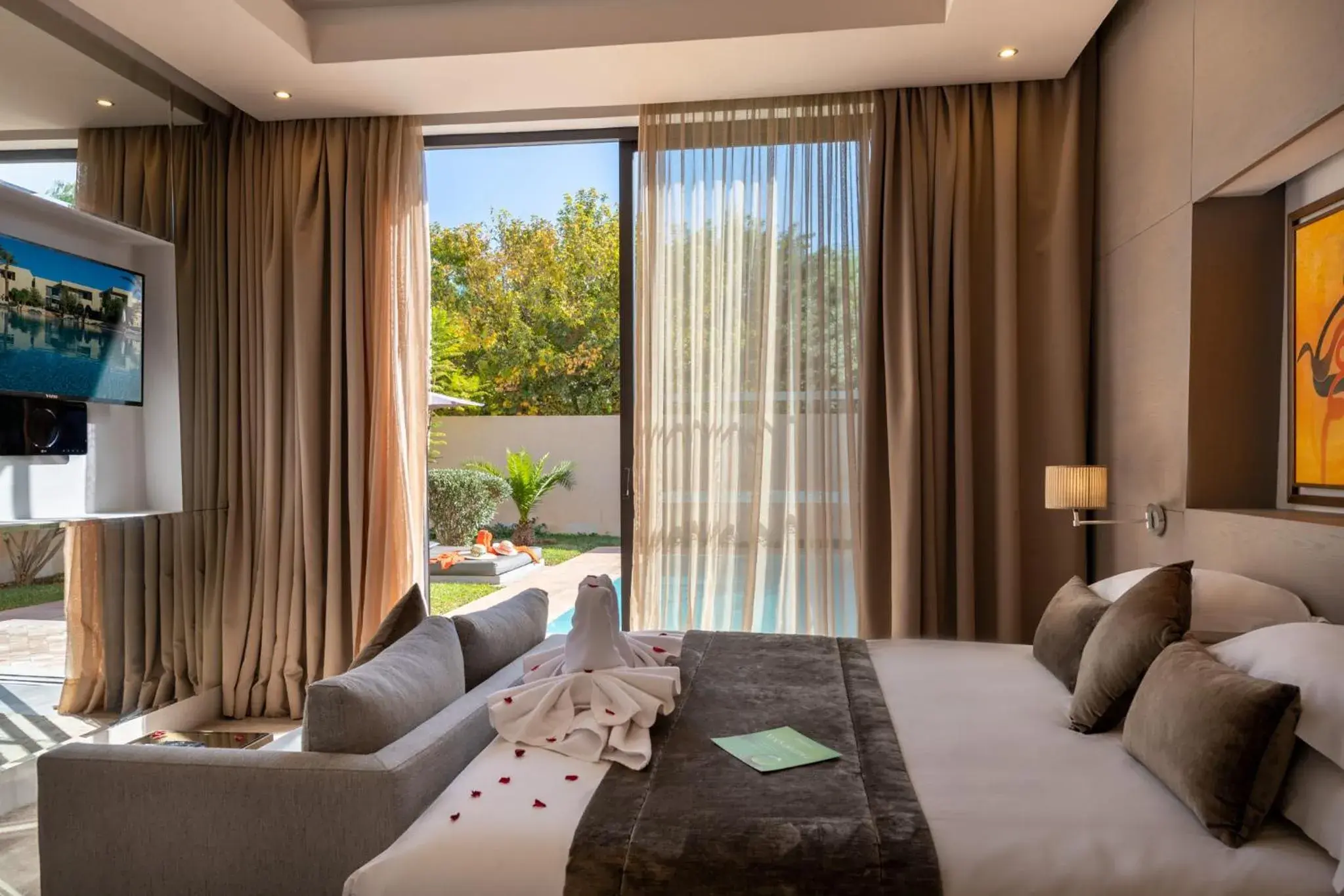 Bed, Seating Area in Sirayane Boutique Hotel & Spa Marrakech