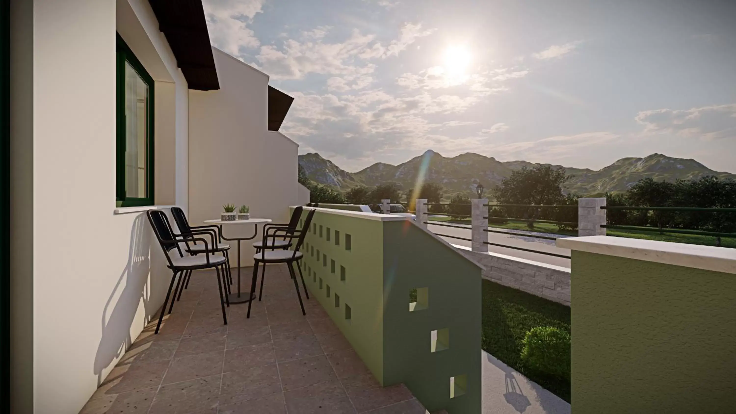 Balcony/Terrace in Lamprini's Deluxe Studios